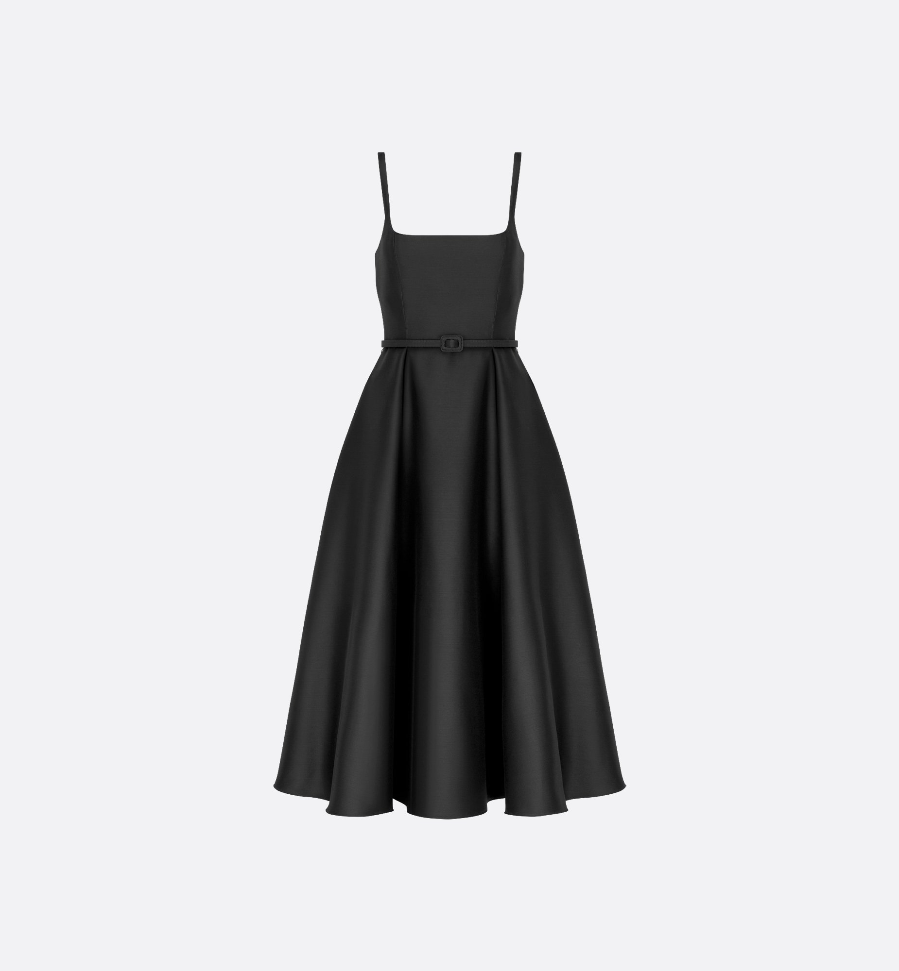 DIOR | フレア ミディドレス ウール & シルク シャンタン DIOR | フレア ミディドレス ウール & シルク シャンタン