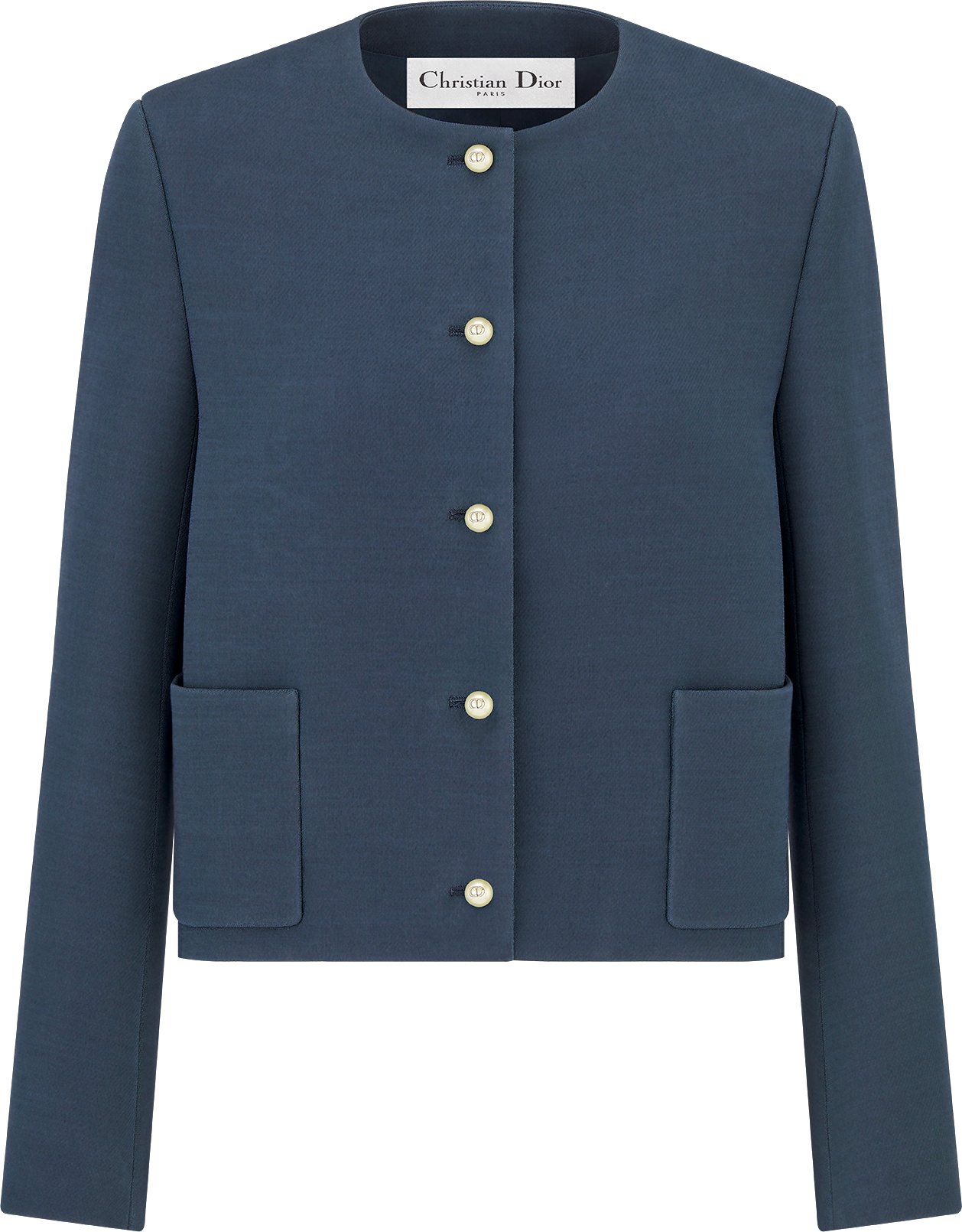 Veste courte Laine et soie bleues DIOR