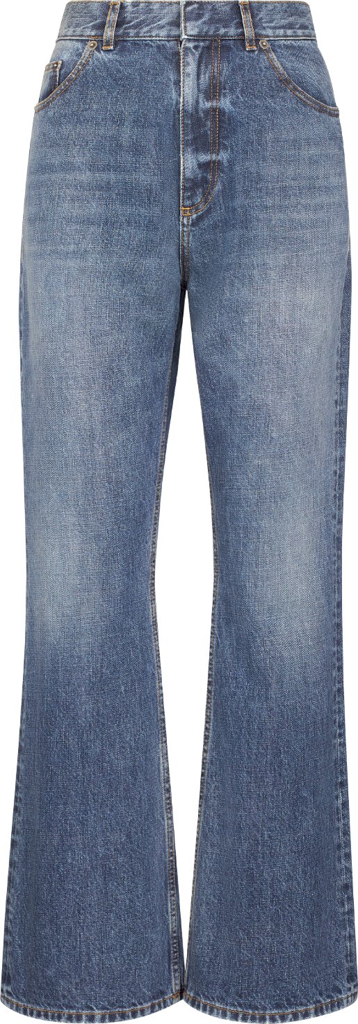 Dior 8 Straight Jeans D09 Blue Stonewashed Cotton Denim DIOR