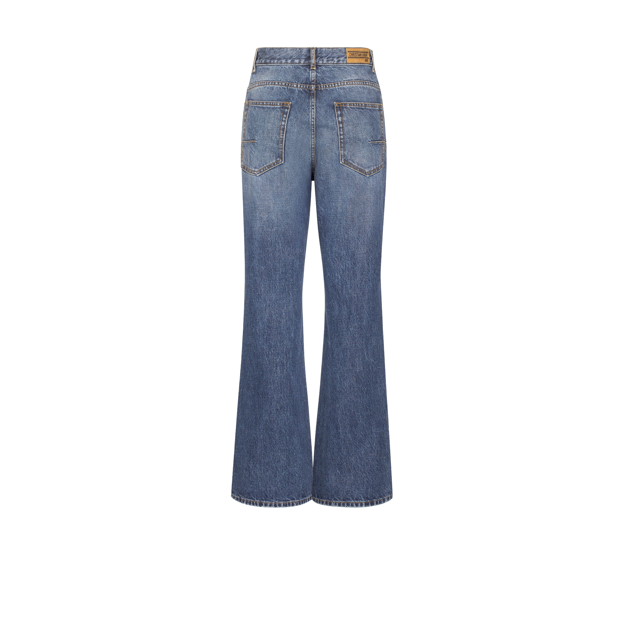 Dior 8 Flared Jeans, D08 Blue Stonewashed Cotton Denim E08