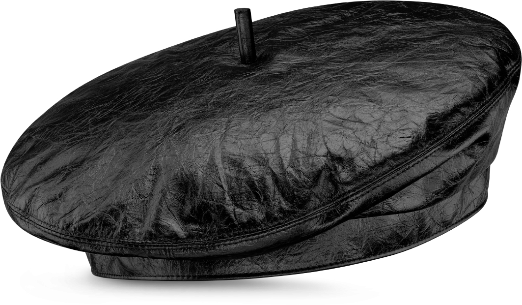 Dior Arty Beret Black Crinkled Calfskin DIOR