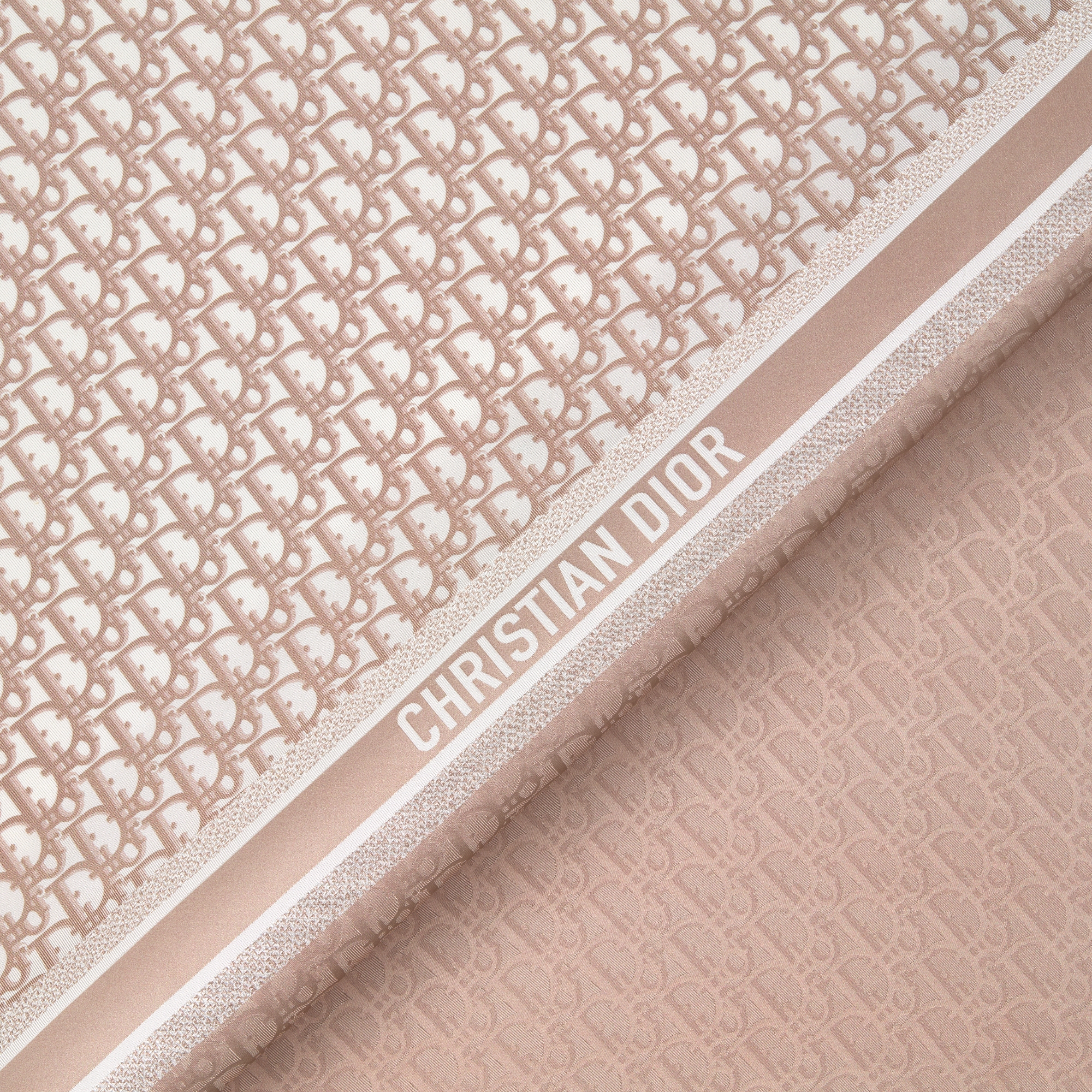 Dior Oblique 70 Square Scarf Rose des Vents Silk Twill E09