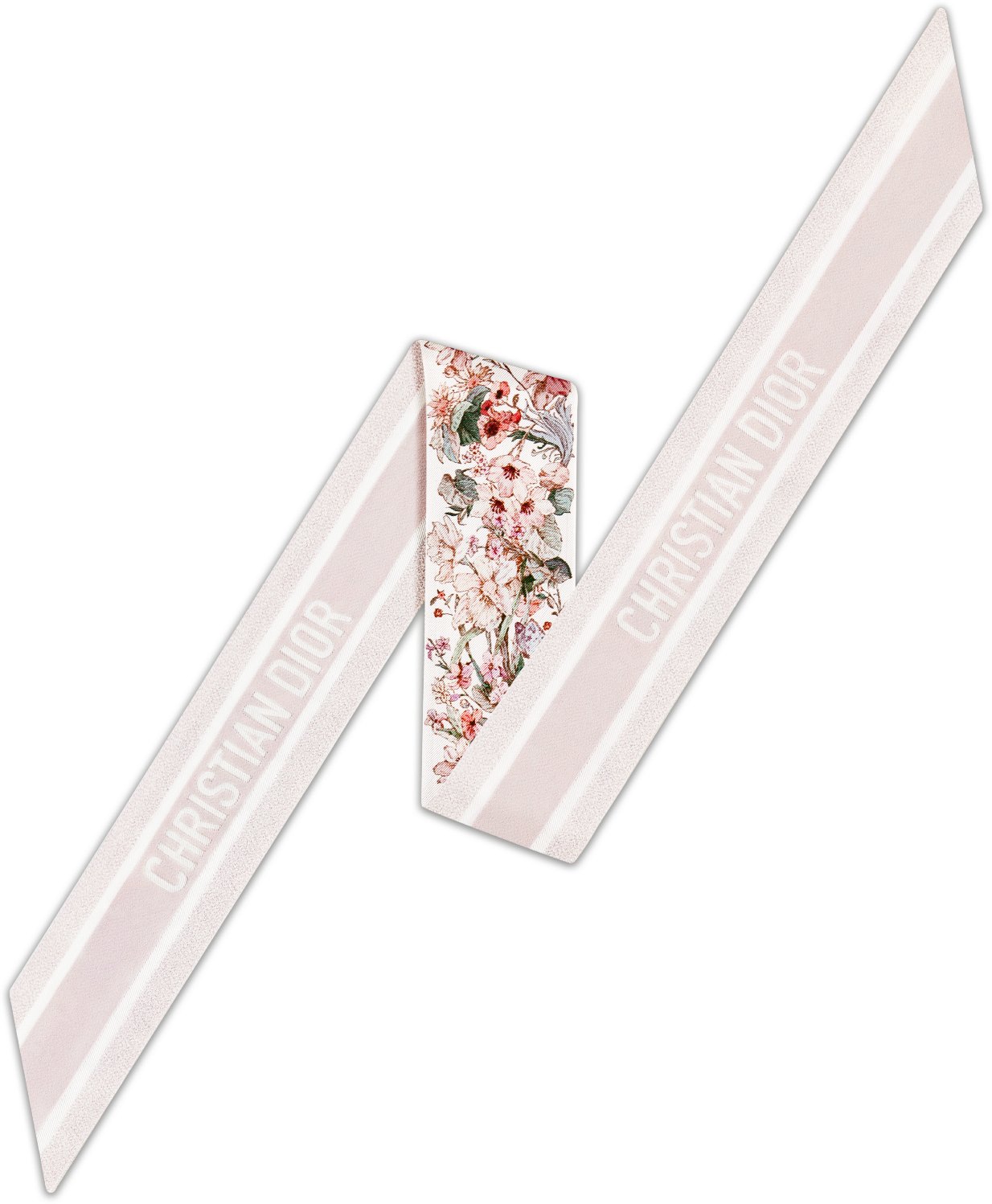 Dior 4 Saisons Printemps Mitzah Scarf White Multicolor Silk Twill | DIOR