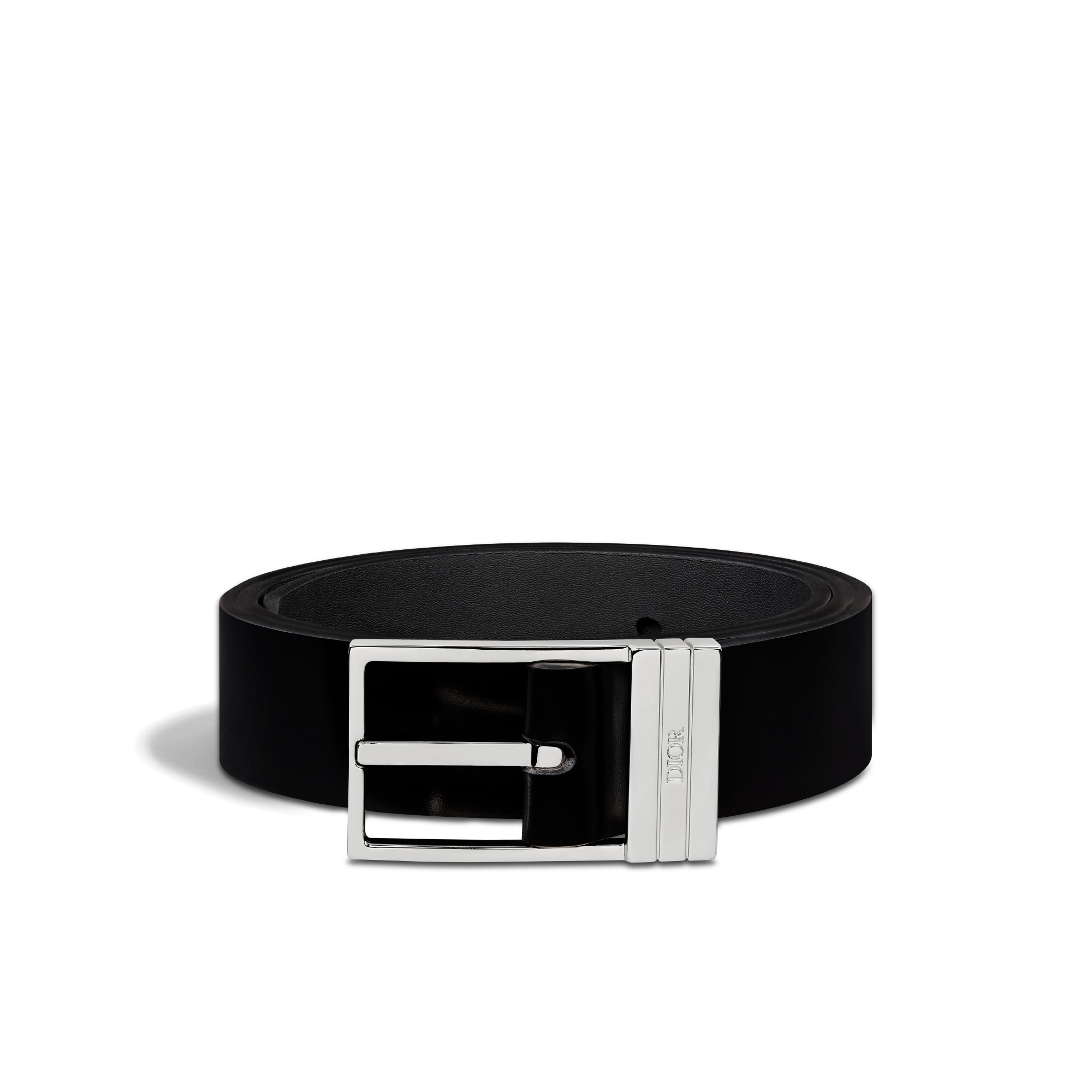 Ceinture Cuir de veau brossé noir, 30 mm E03