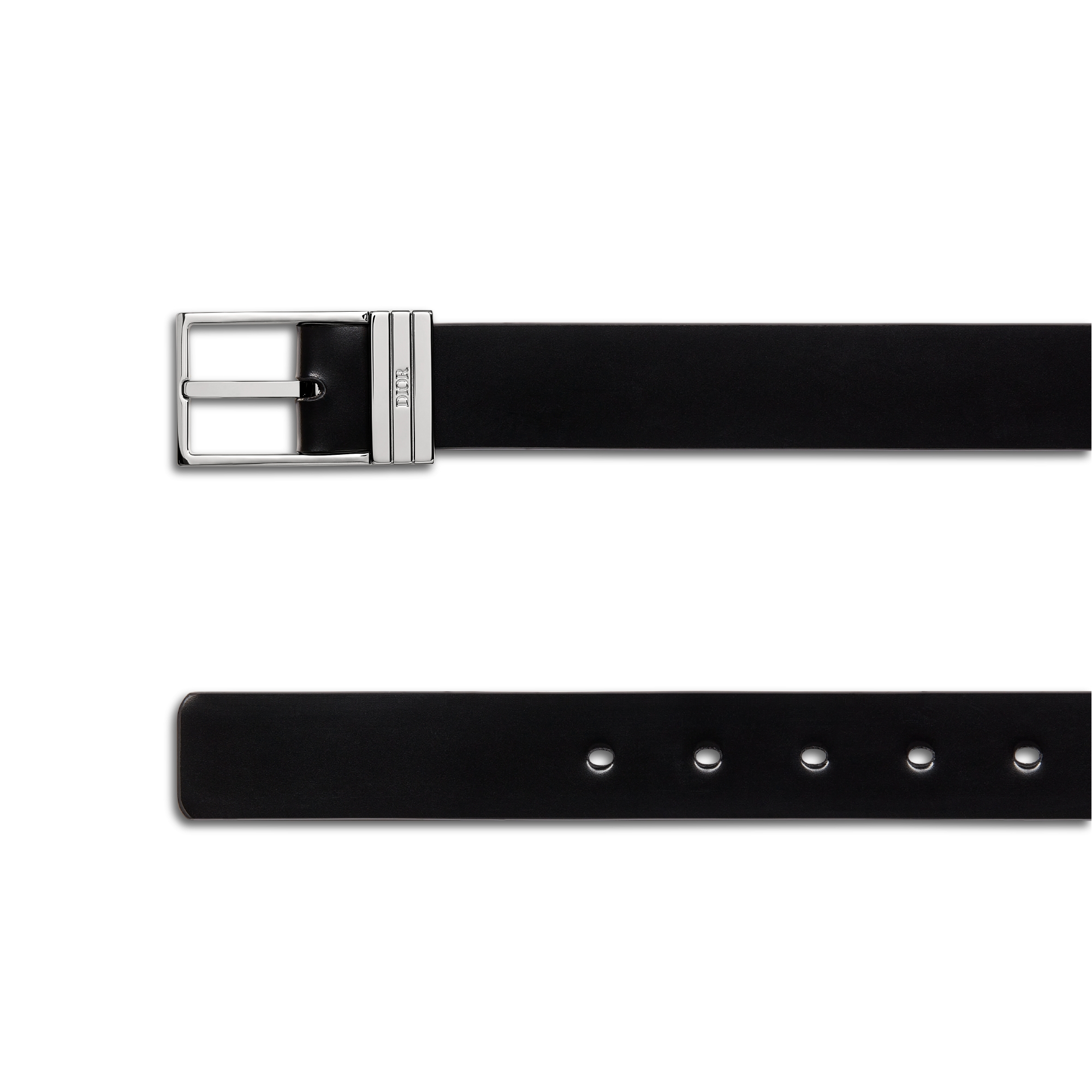 Ceinture Cuir de veau brossé noir, 30 mm E06