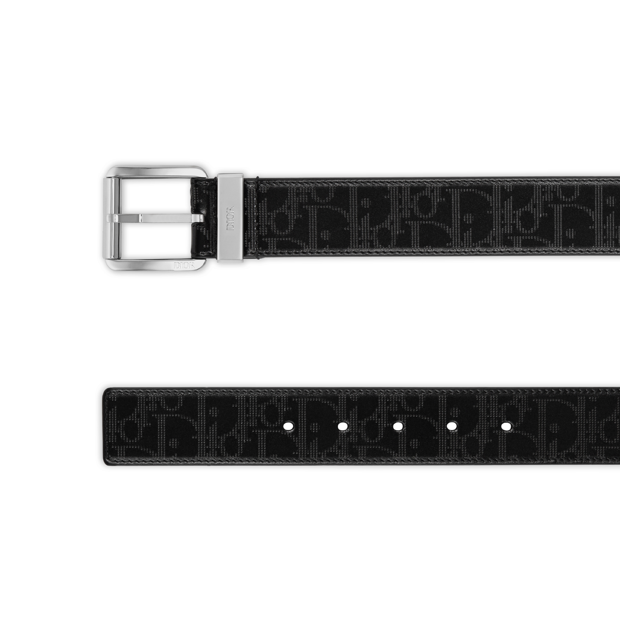 Riem Zwart Galaxy leer met Dior Oblique-motief, 35 mm E06