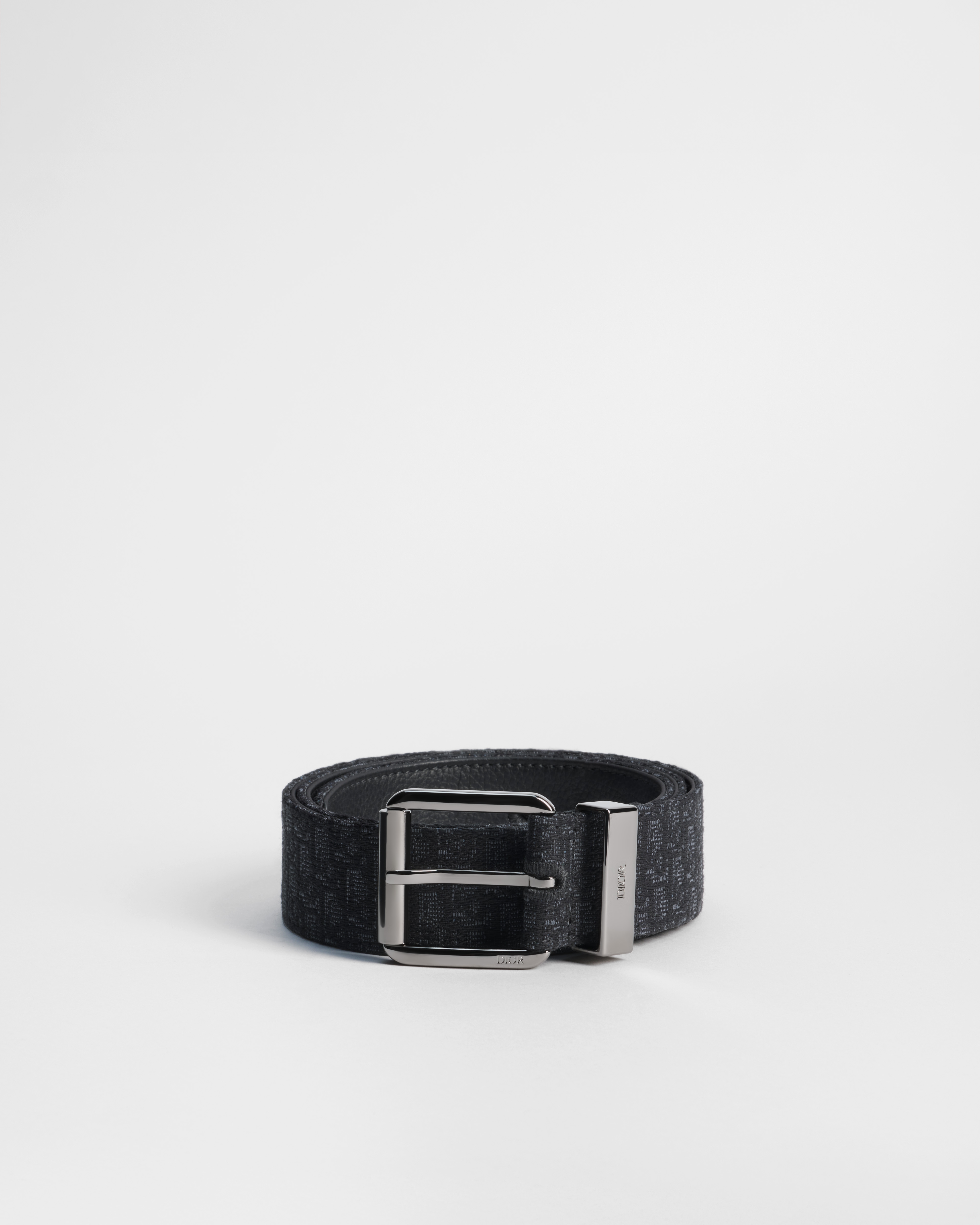 Belt Black Micro Dior Oblique Jacquard, 35 MM E01