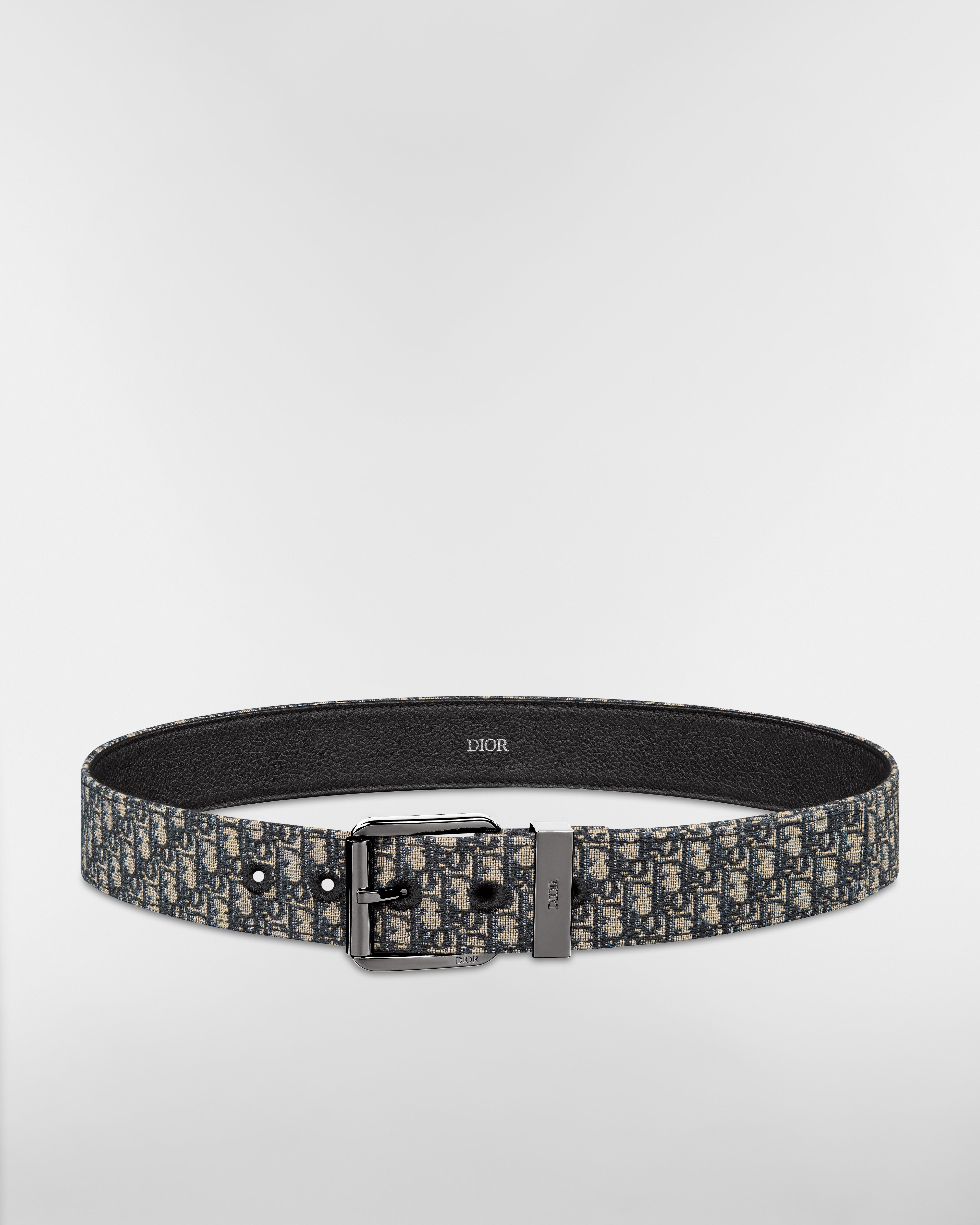 Belt Beige and Black Micro Dior Oblique Jacquard, 35 MM E01