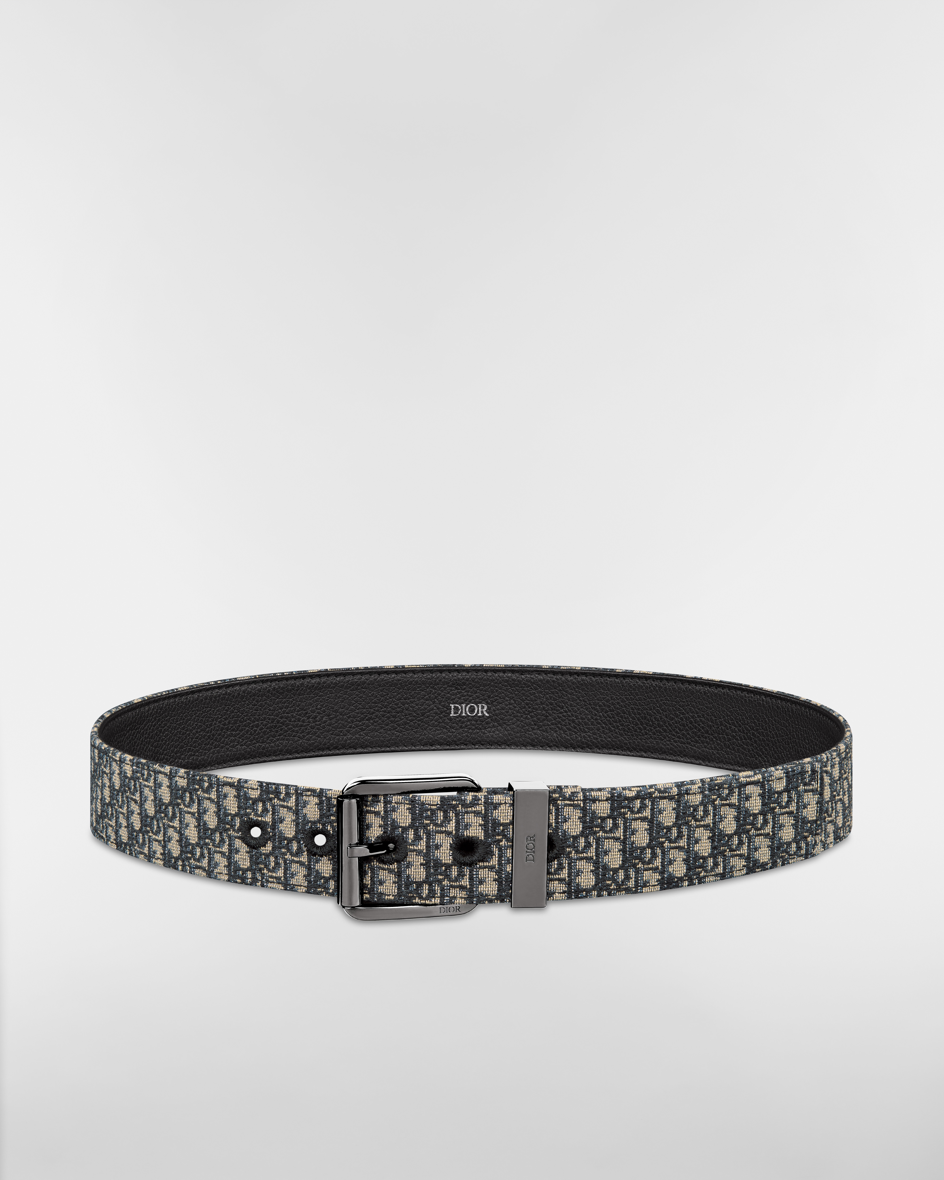 Belt Beige and Black Micro Dior Oblique Jacquard, 35 MM E01