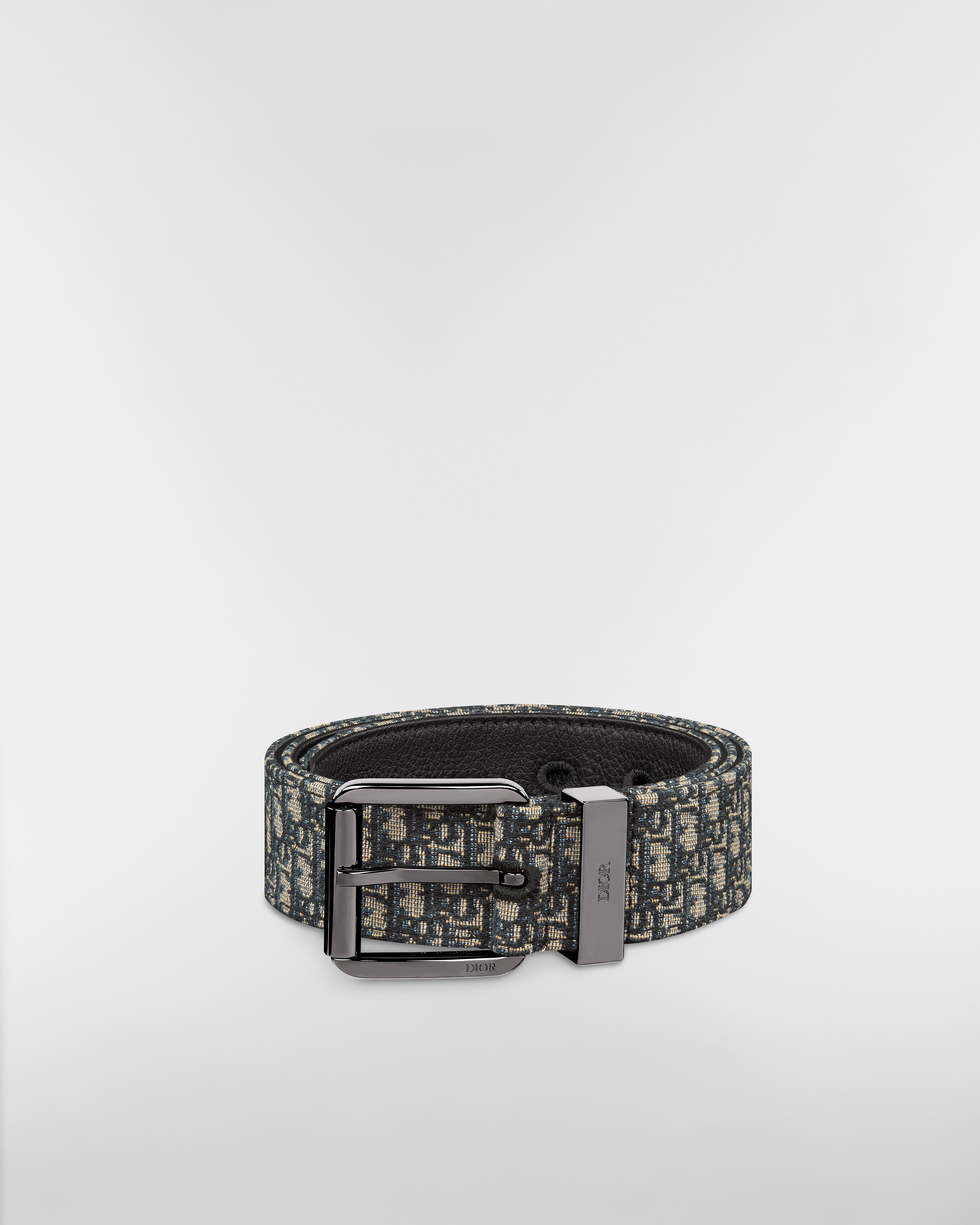 Belt Beige and Black Micro Dior Oblique Jacquard, 35 MM E03