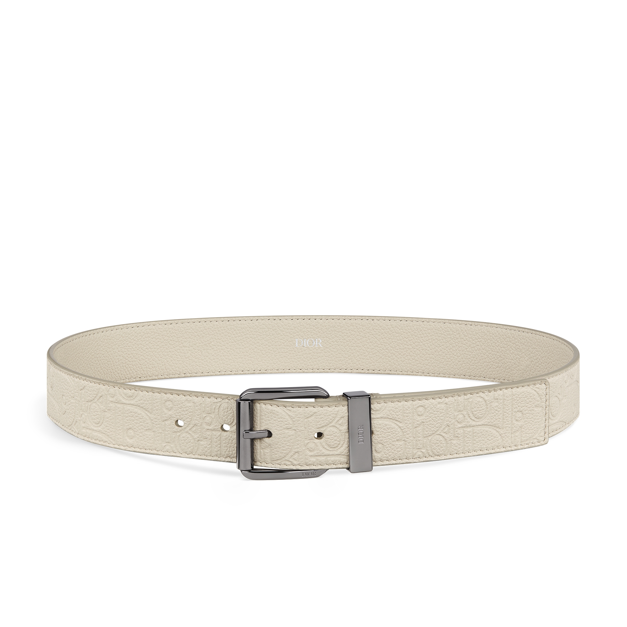 Gürtel Dior Gravity Leder in Beige, 35 mm E01