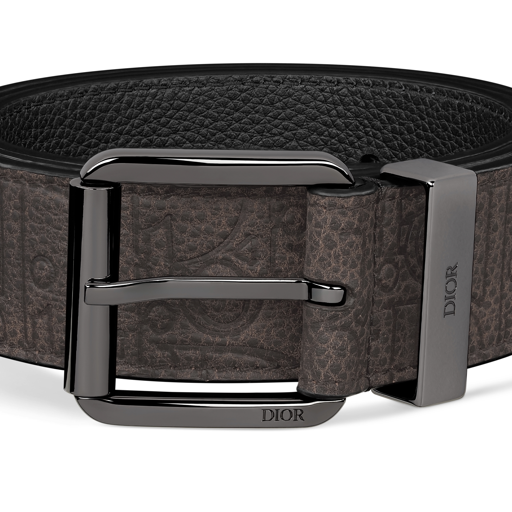 Gürtel Dior Gravity Vintage Leder in Braun, 35 mm E09