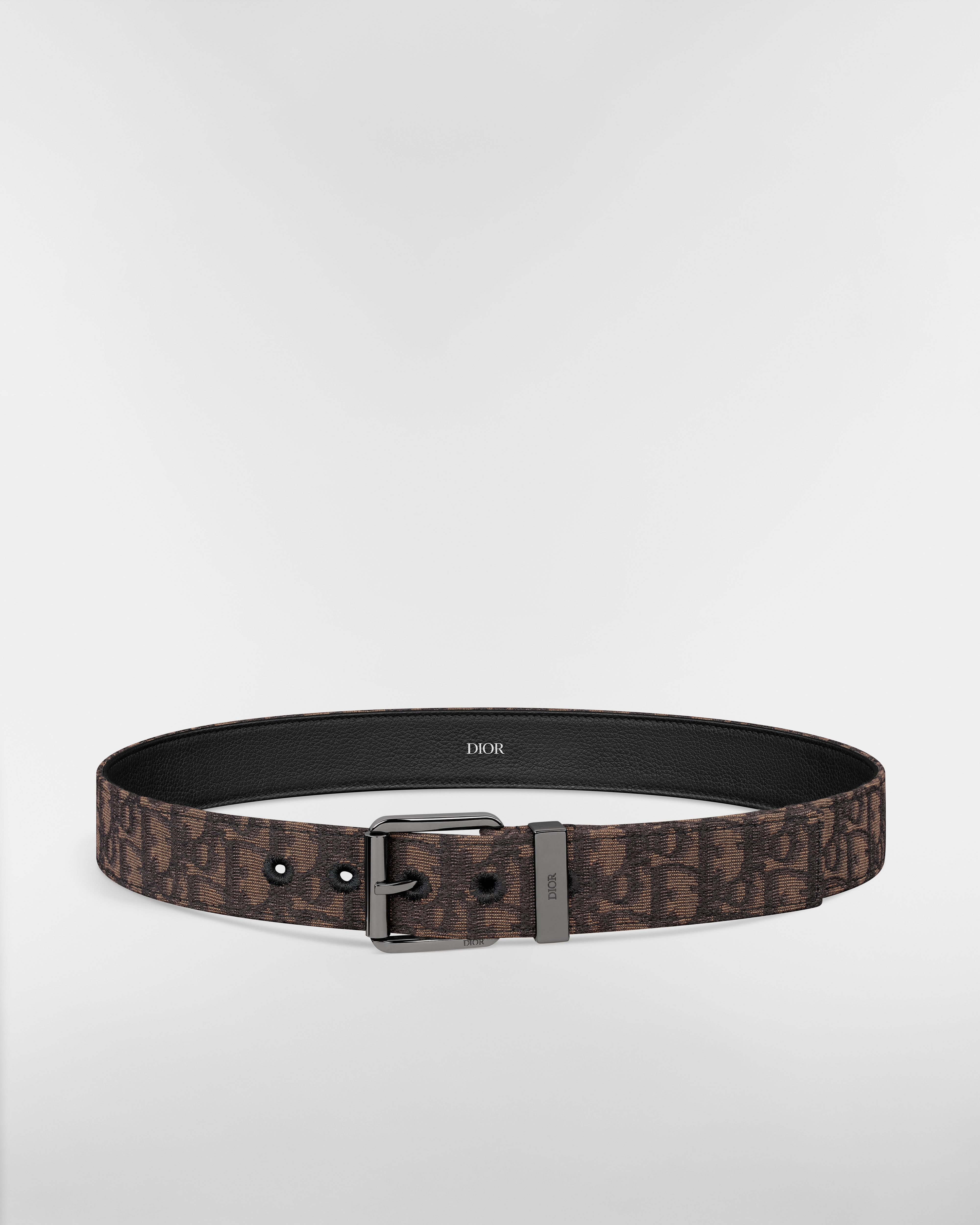 Belt Brown Dior Oblique Jacquard, 35 MM E01