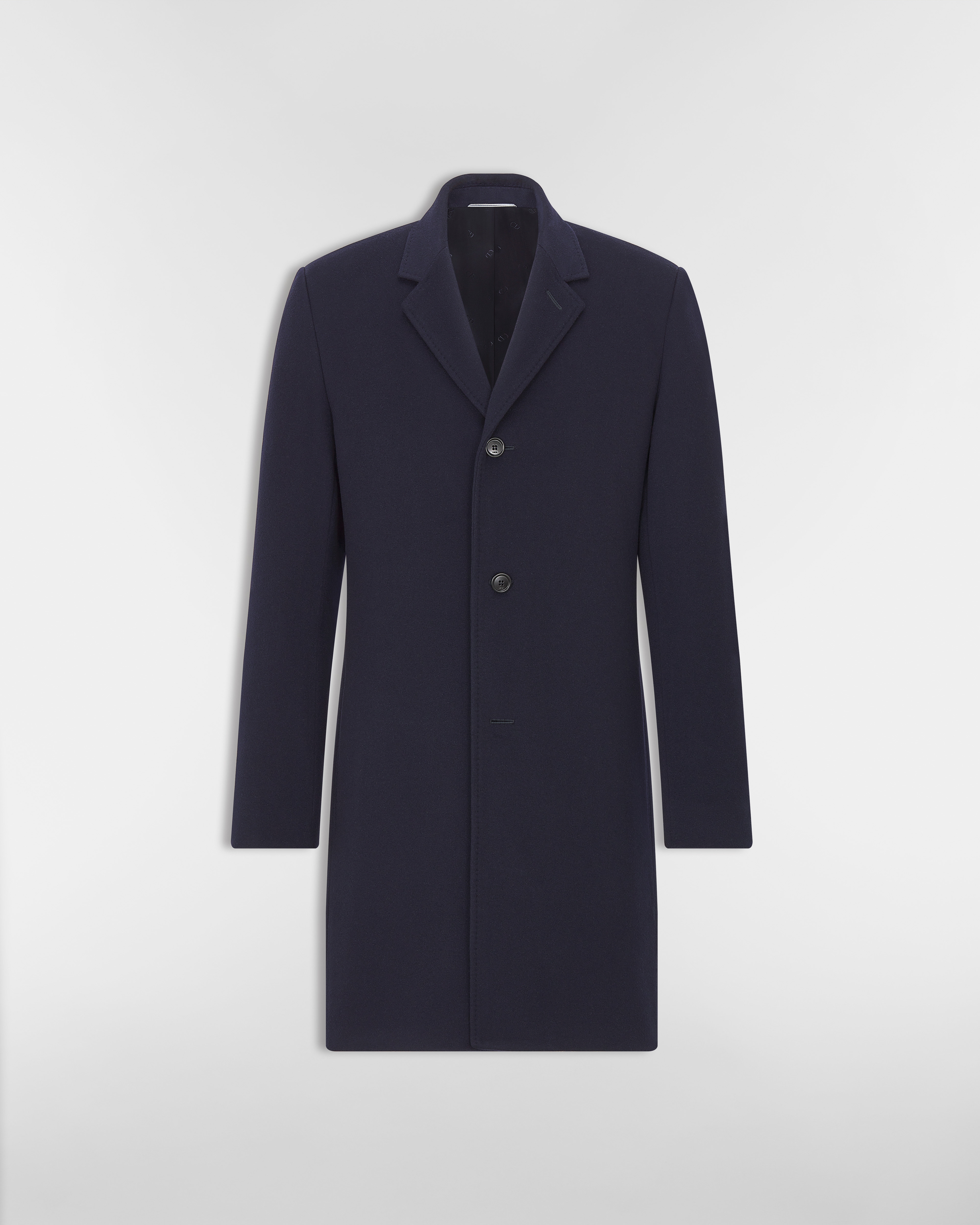 Manteau classique Drap de cachemire bleu marine E01