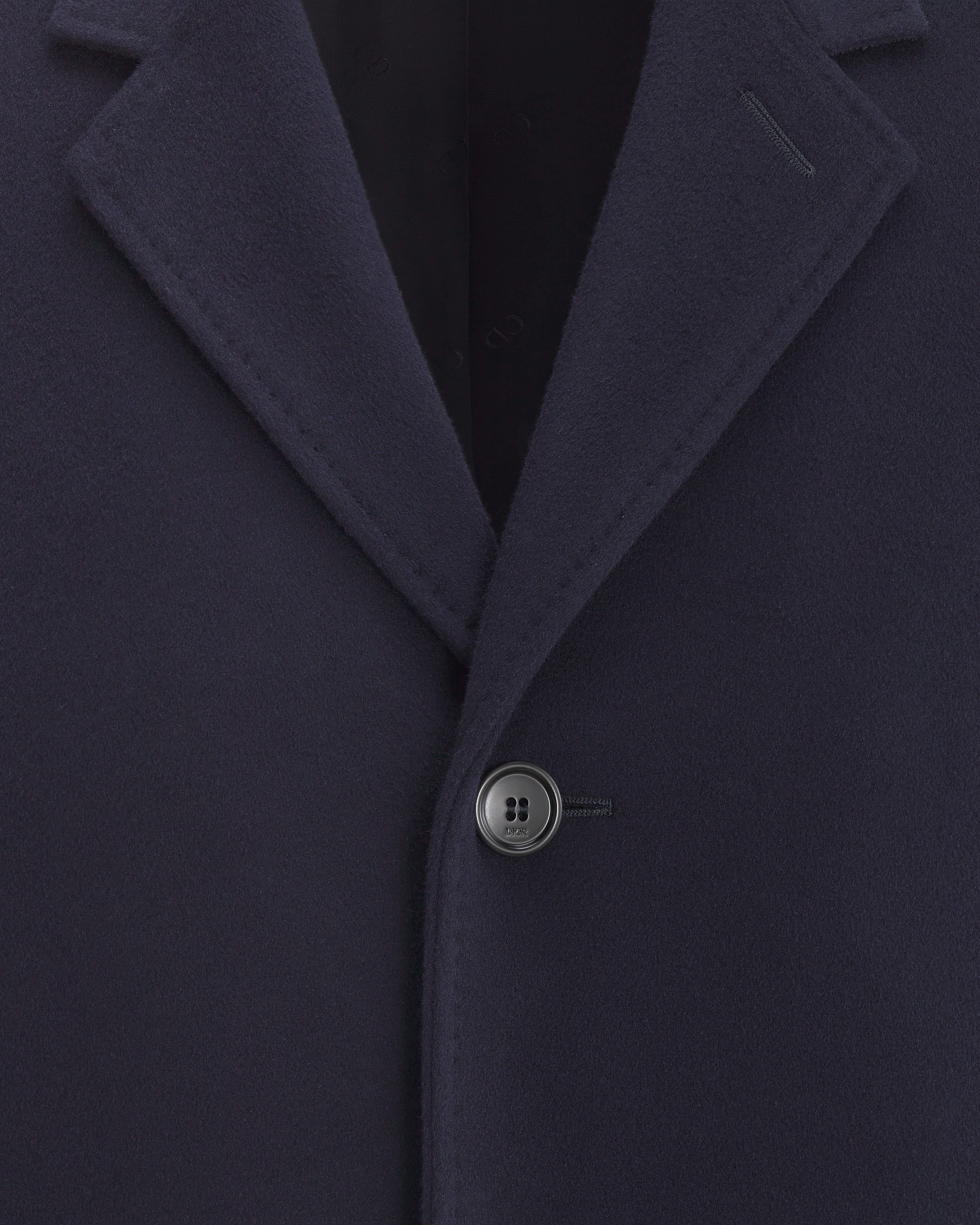 Manteau classique Drap de cachemire bleu marine E09