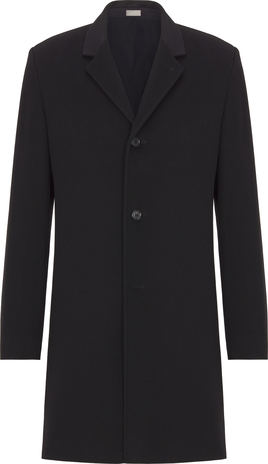 Manteau classique Drap de cachemire noir DIOR