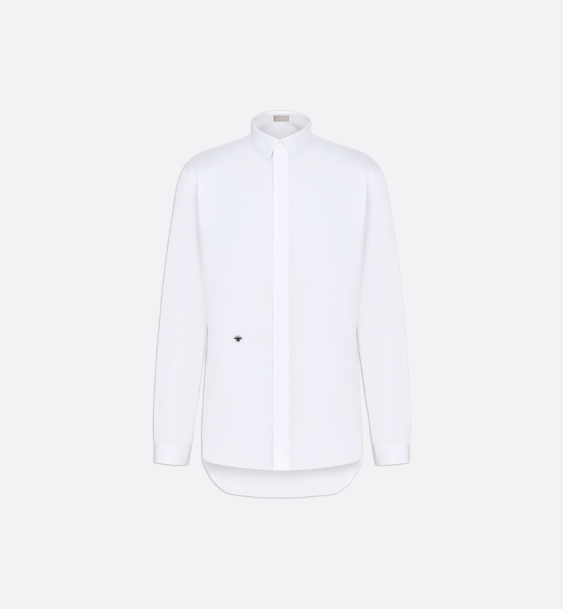 Shirt with Gold Bee Embroidery White Cotton Poplin | DIOR Shirt with Gold Bee Embroidery White Cotton Poplin | DIOR