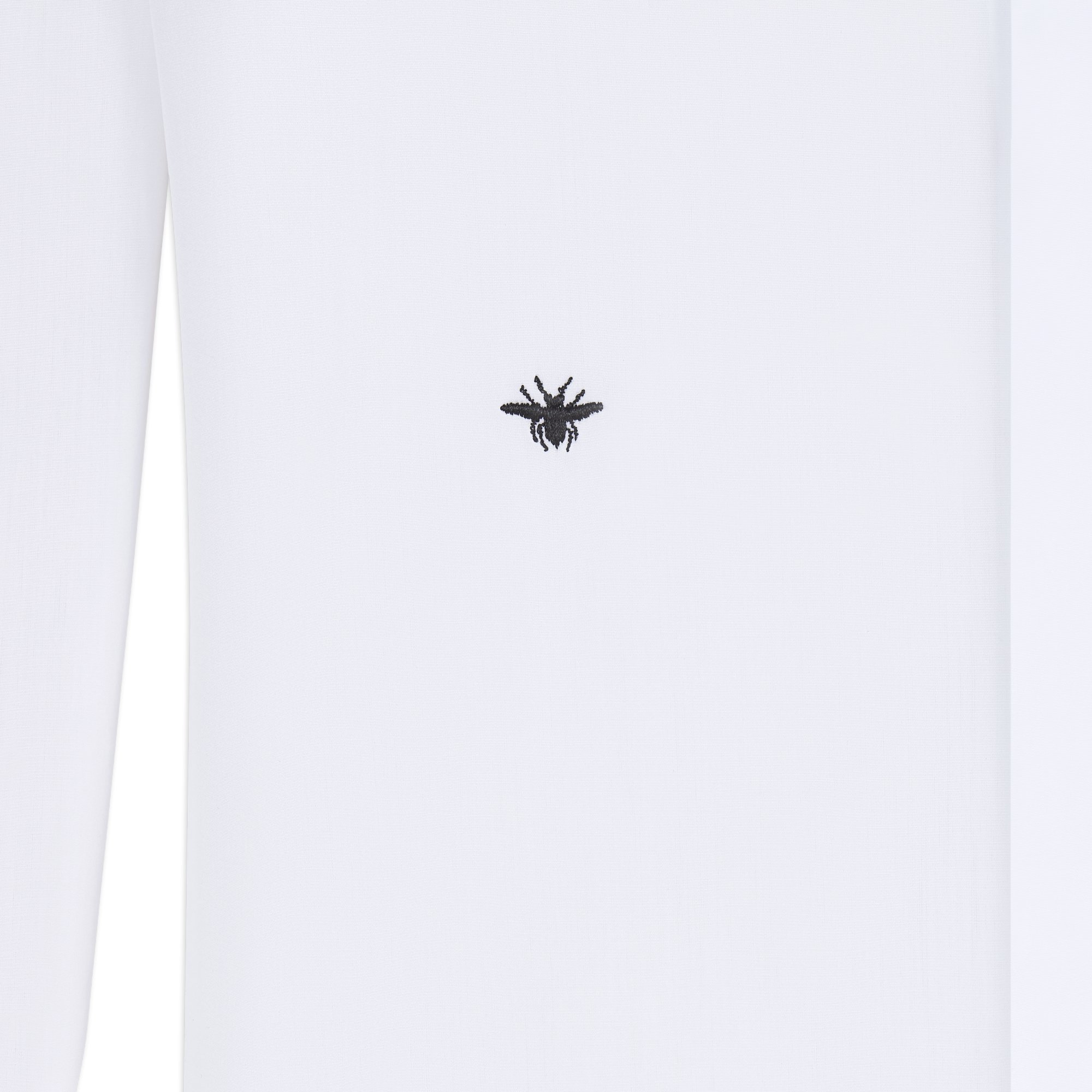 Shirt with Black Bee Embroidery White Cotton Poplin DIOR