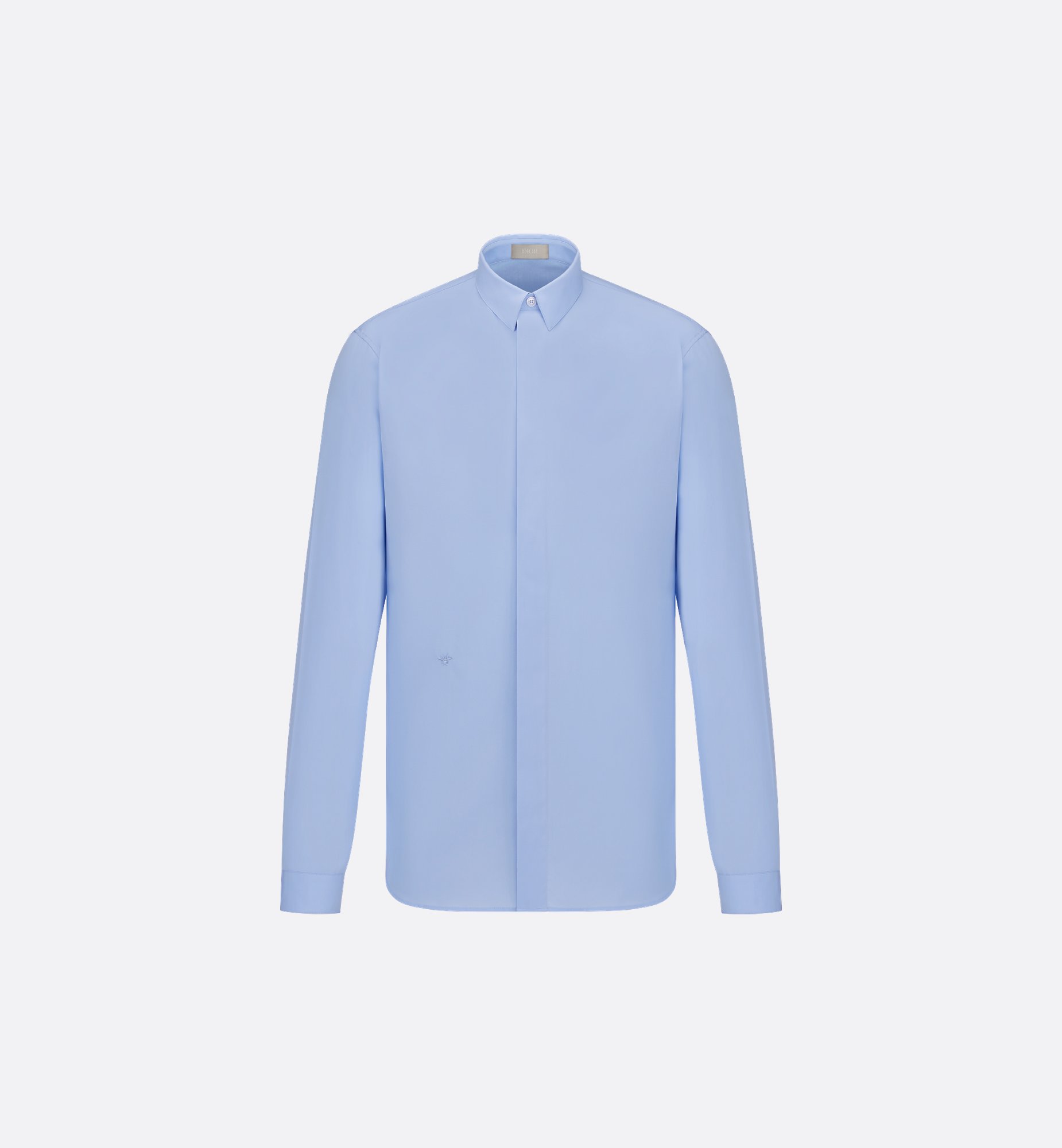 Shirt with Bee Embroidery White Cotton Poplin | DIOR Shirt with Bee Embroidery White Cotton Poplin | DIOR