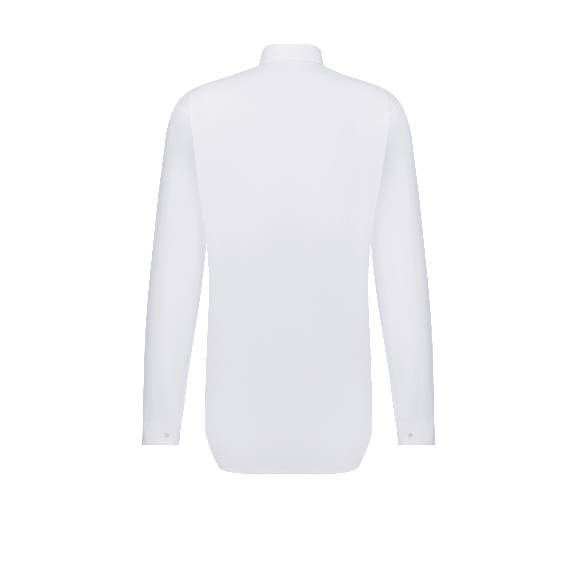 Hemd mit Druckknöpfen Baumwollpopelin in Weiß E08