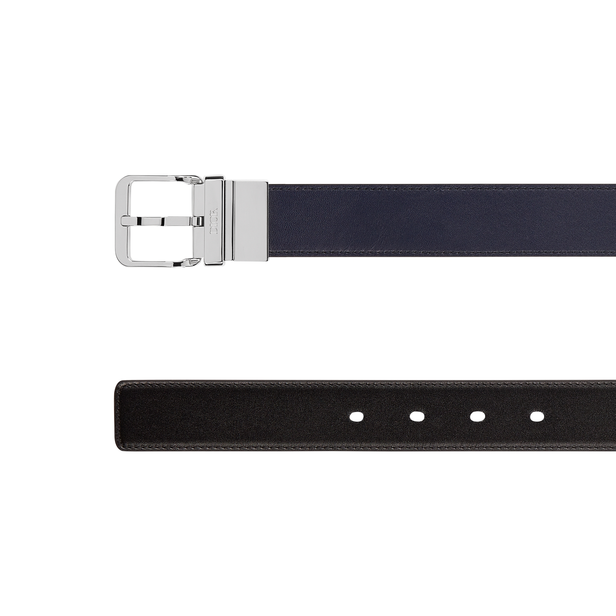 Reversible Belt Black and Navy Blue Smooth Calfskin, 30 MM E06