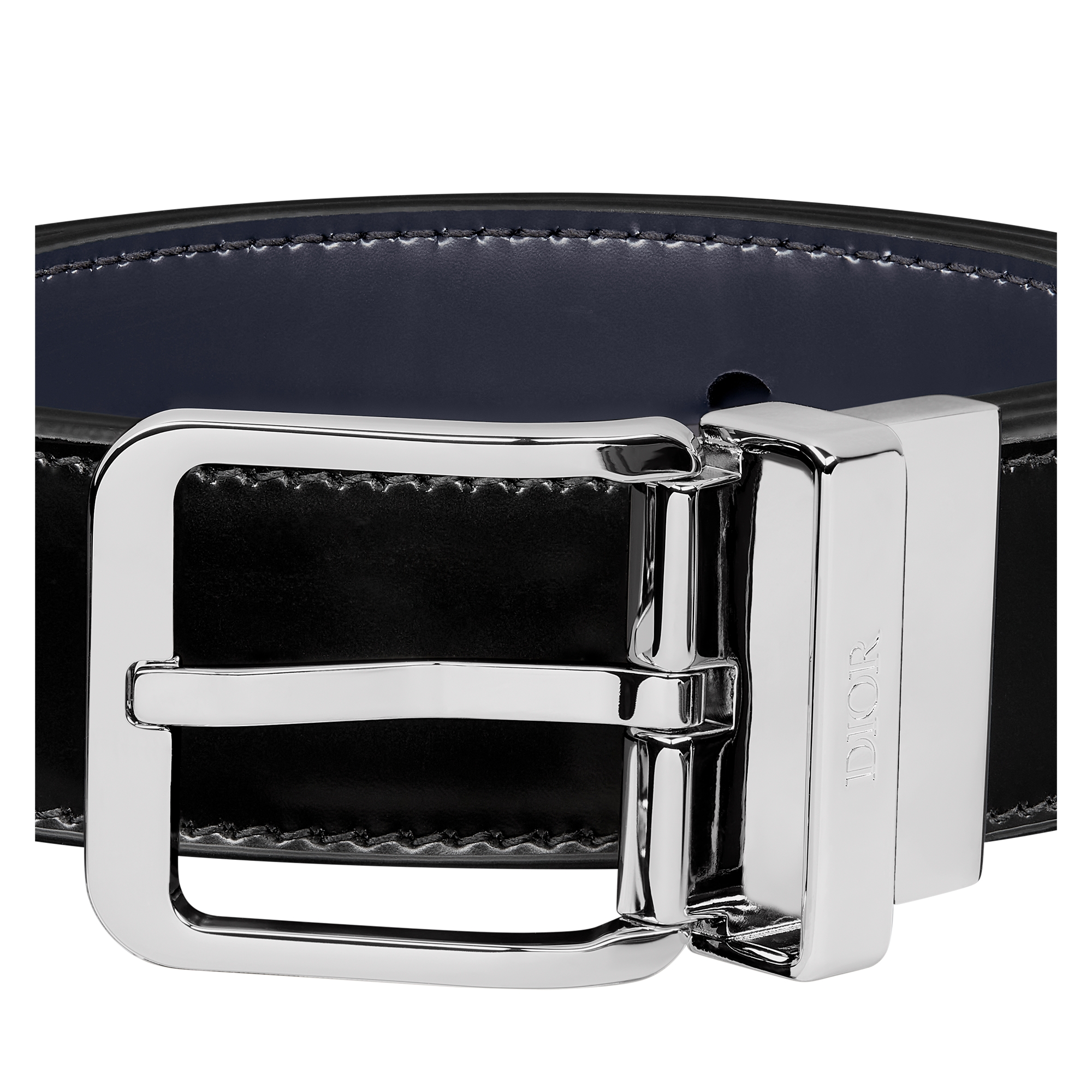 Reversible Belt Black and Navy Blue Smooth Calfskin, 30 MM E09