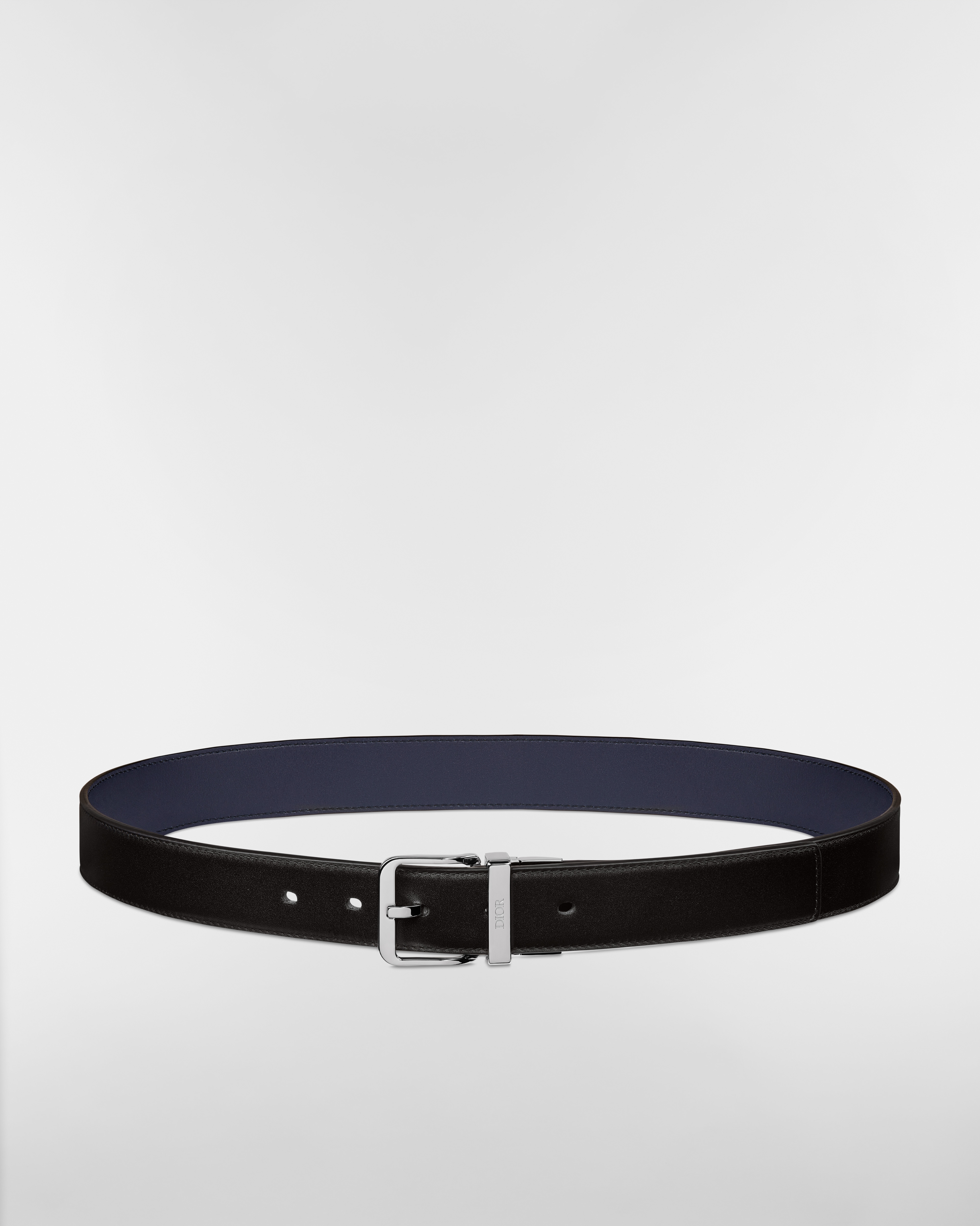 Reversible Belt Black and Navy Blue Smooth Calfskin, 30 MM E01