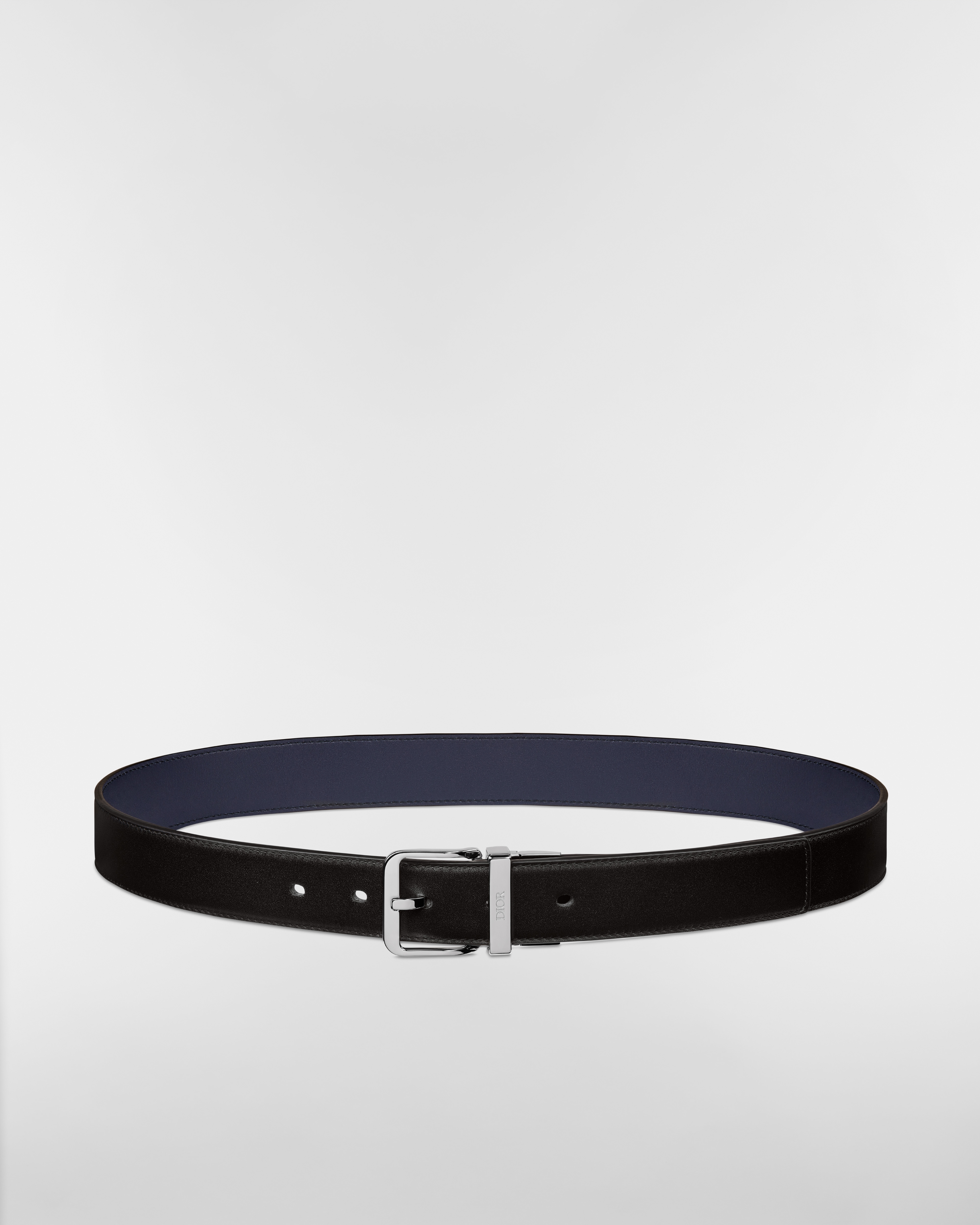 Reversible Belt Black and Navy Blue Smooth Calfskin, 30 MM E01
