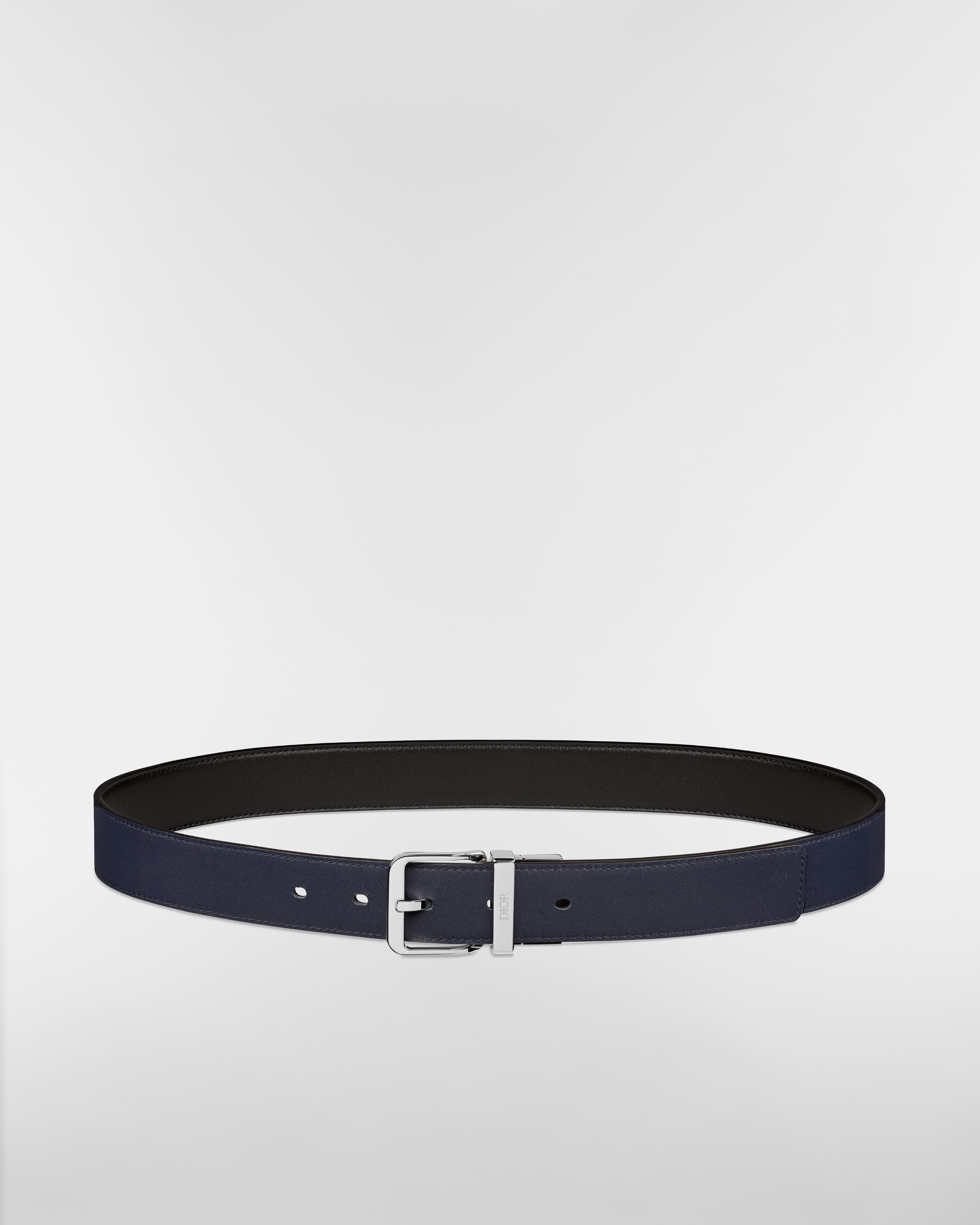 Reversible Belt Black and Navy Blue Smooth Calfskin, 30 MM E07