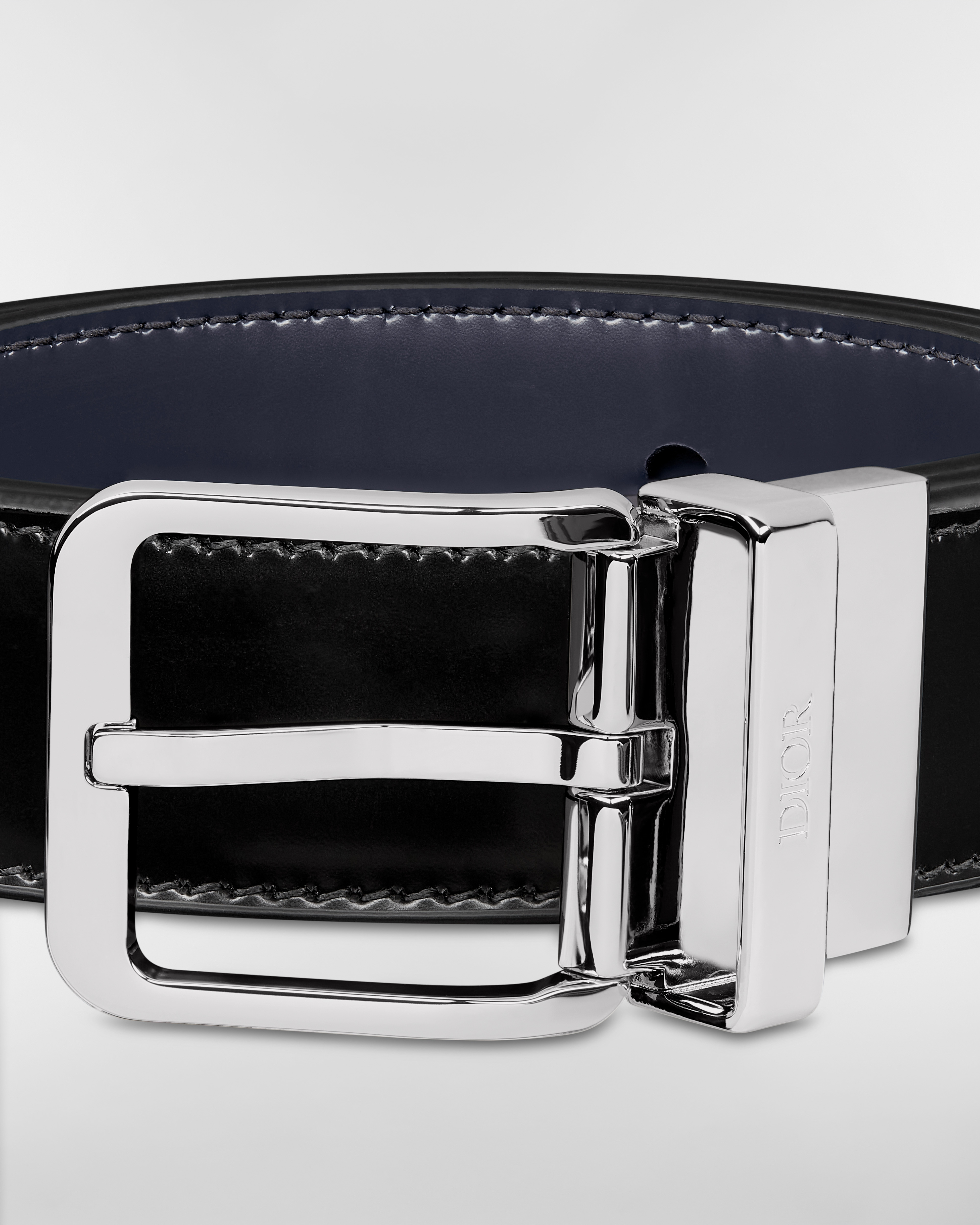 Reversible Belt Black and Navy Blue Smooth Calfskin, 30 MM E09