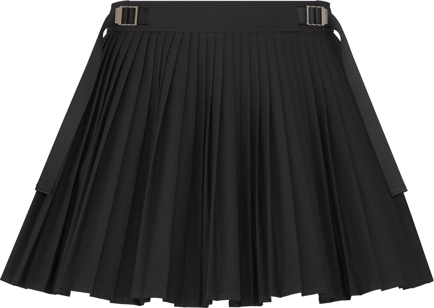 Black pleated mini skirt cotton hot sale