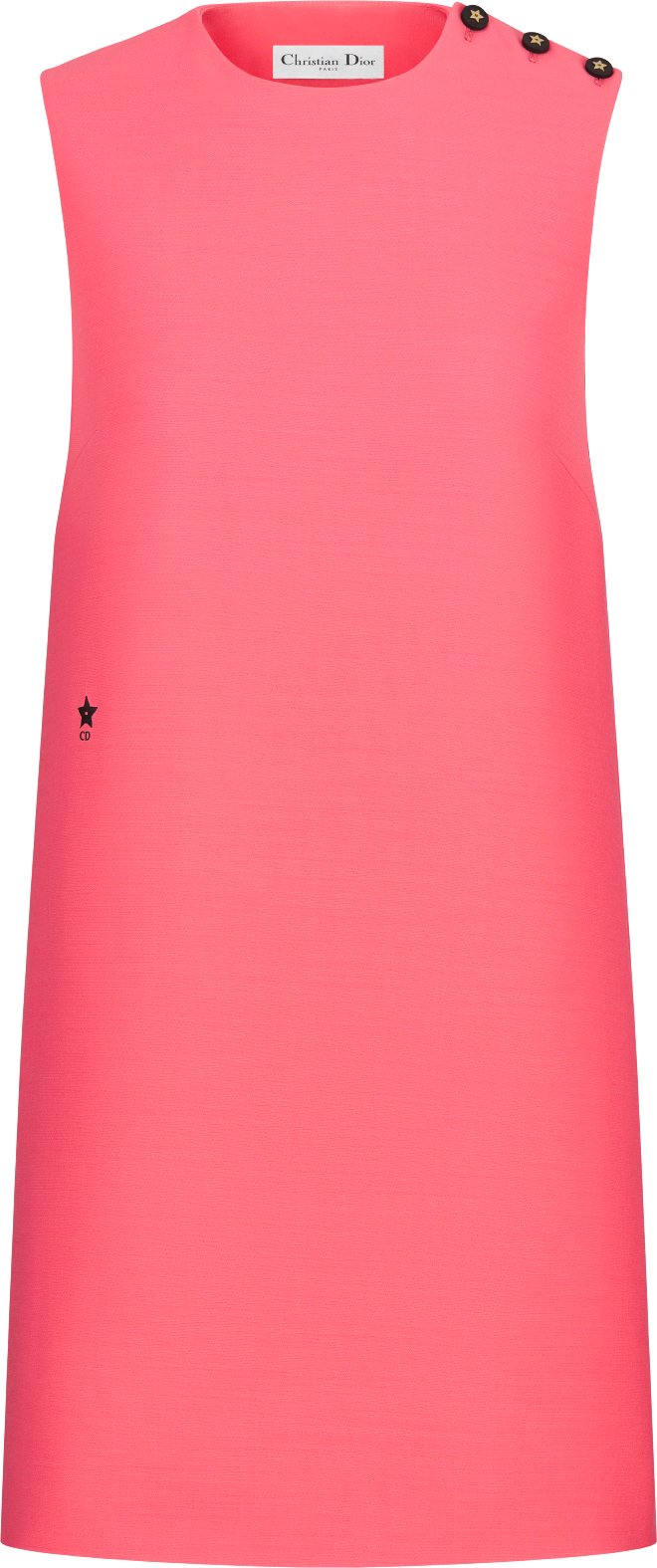 Dioriviera Straight Dress Candy Pink Wool and Silk DIOR