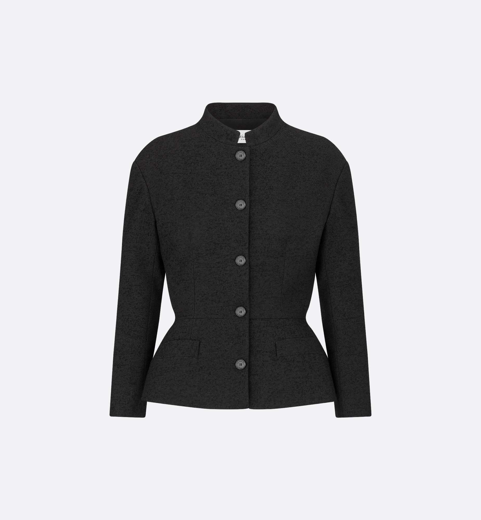 Fitted Jacket Black Virgin Wool and Cotton Bouclé | DIOR Fitted Jacket Black Virgin Wool and Cotton Bouclé | DIOR