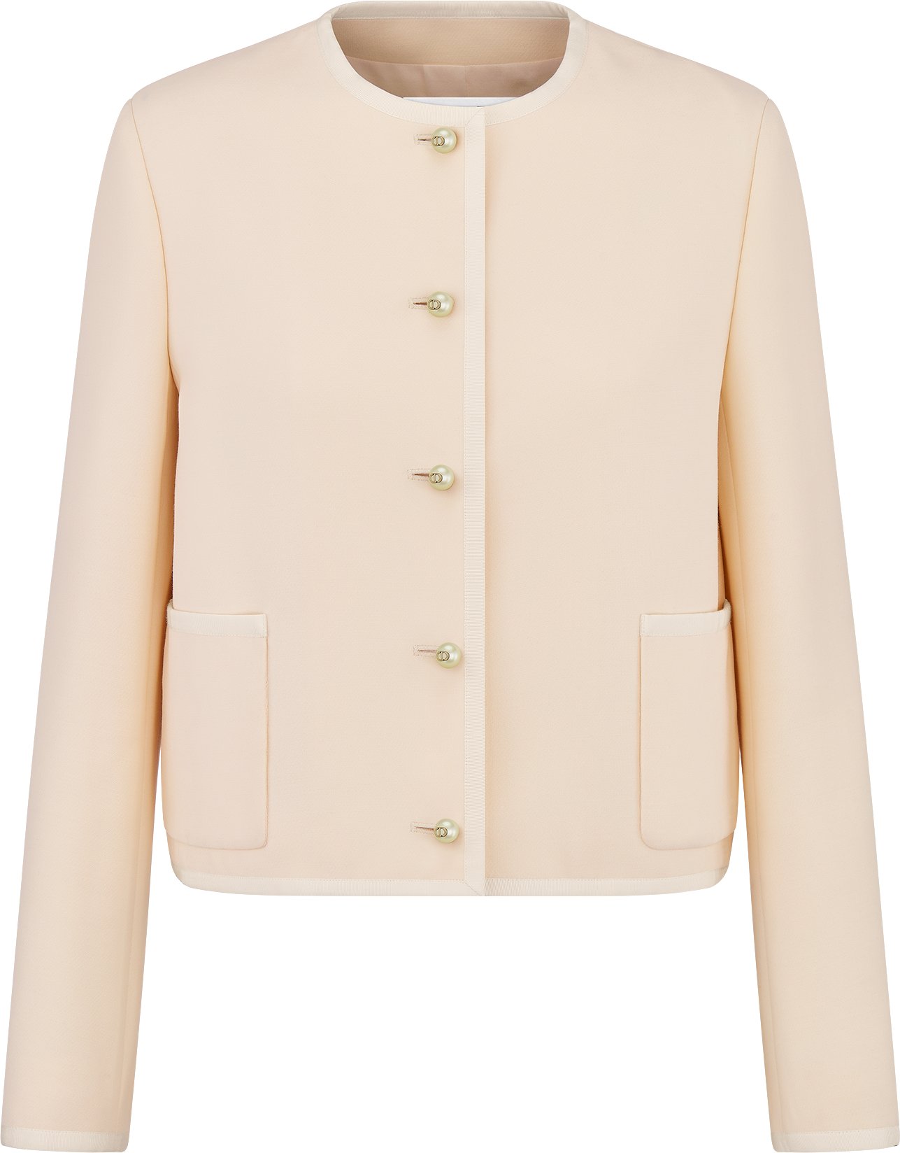 Cropped Jacket Ecru Wool and Silk DIOR