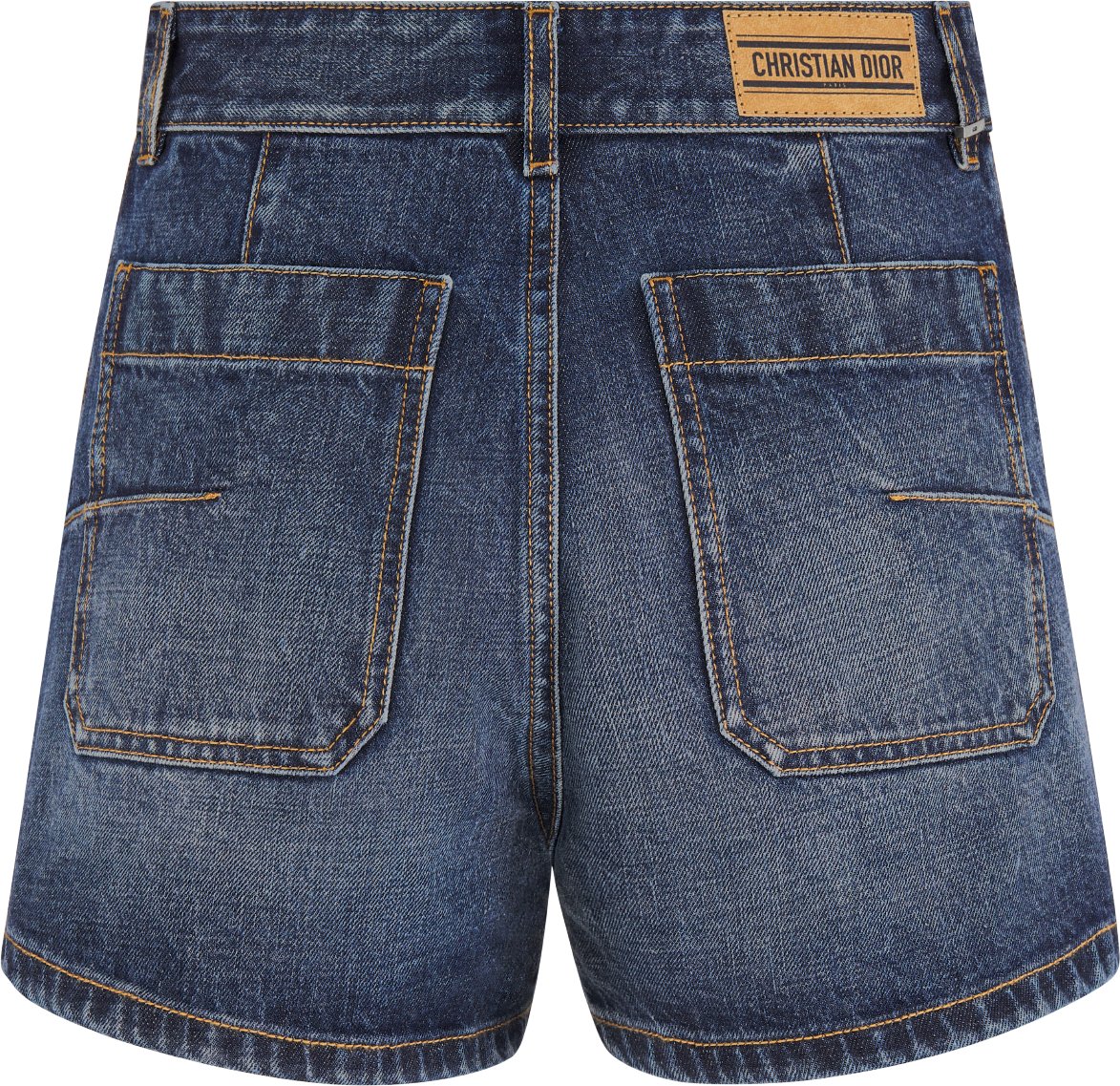 DIOR Shorts Blue Stonewashed Cotton Denim Size 36 Women