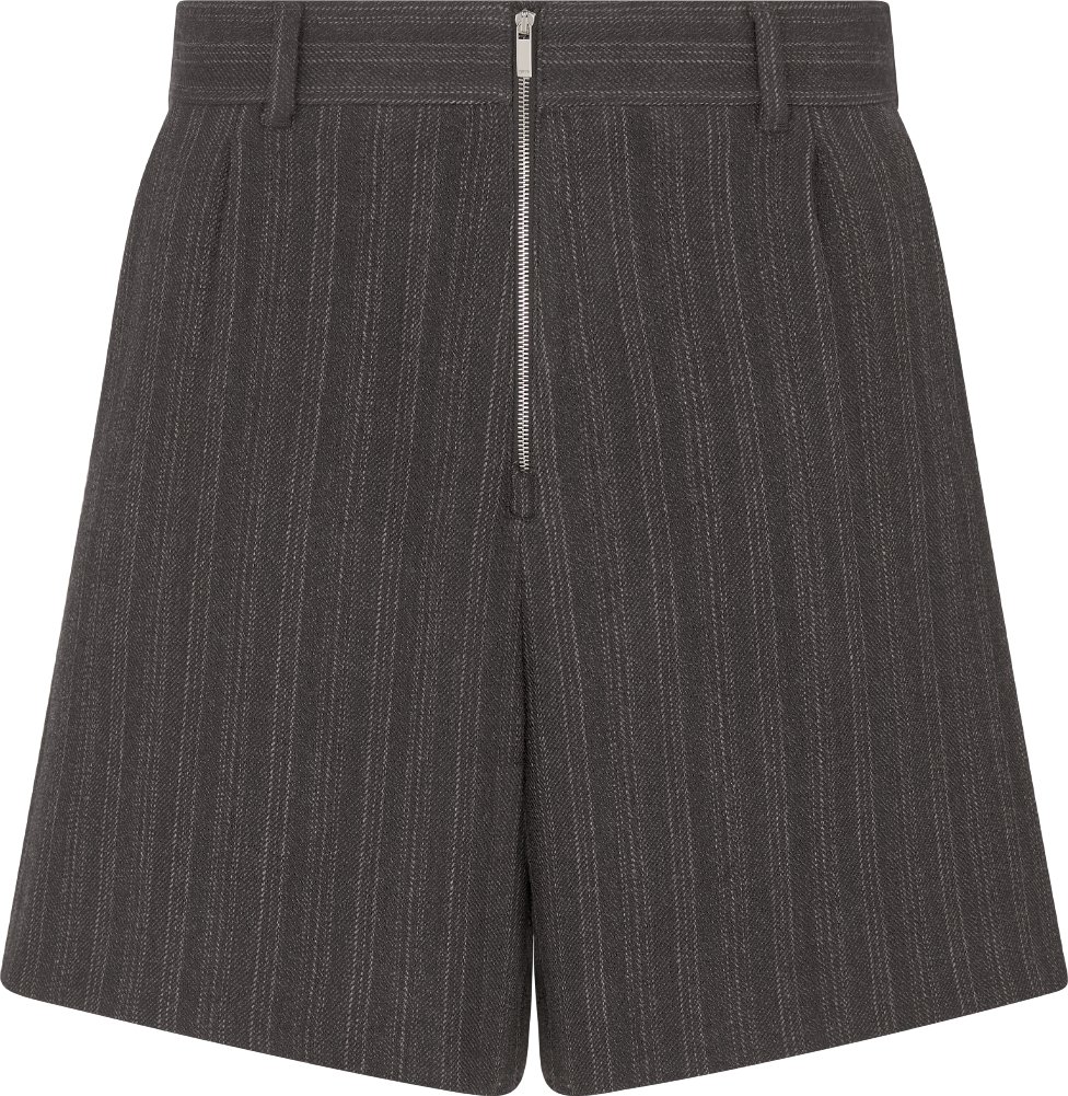 Shorts Black Striped Virgin Wool Twill DIOR