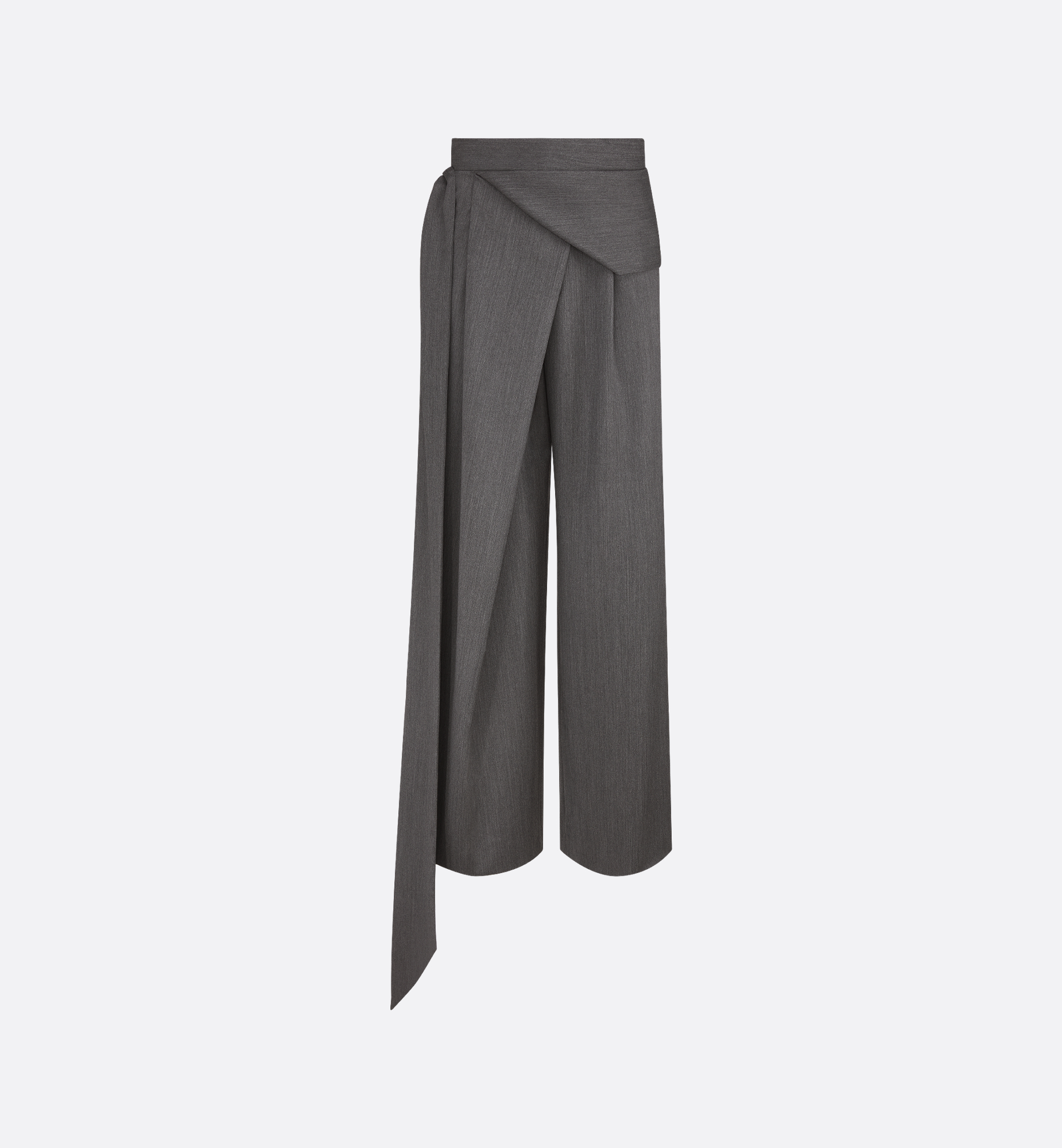 Pants with Scarf Belt Anthracite Gray Virgin Wool Twill | DIOR Pants with Scarf Belt Anthracite Gray Virgin Wool Twill | DIOR