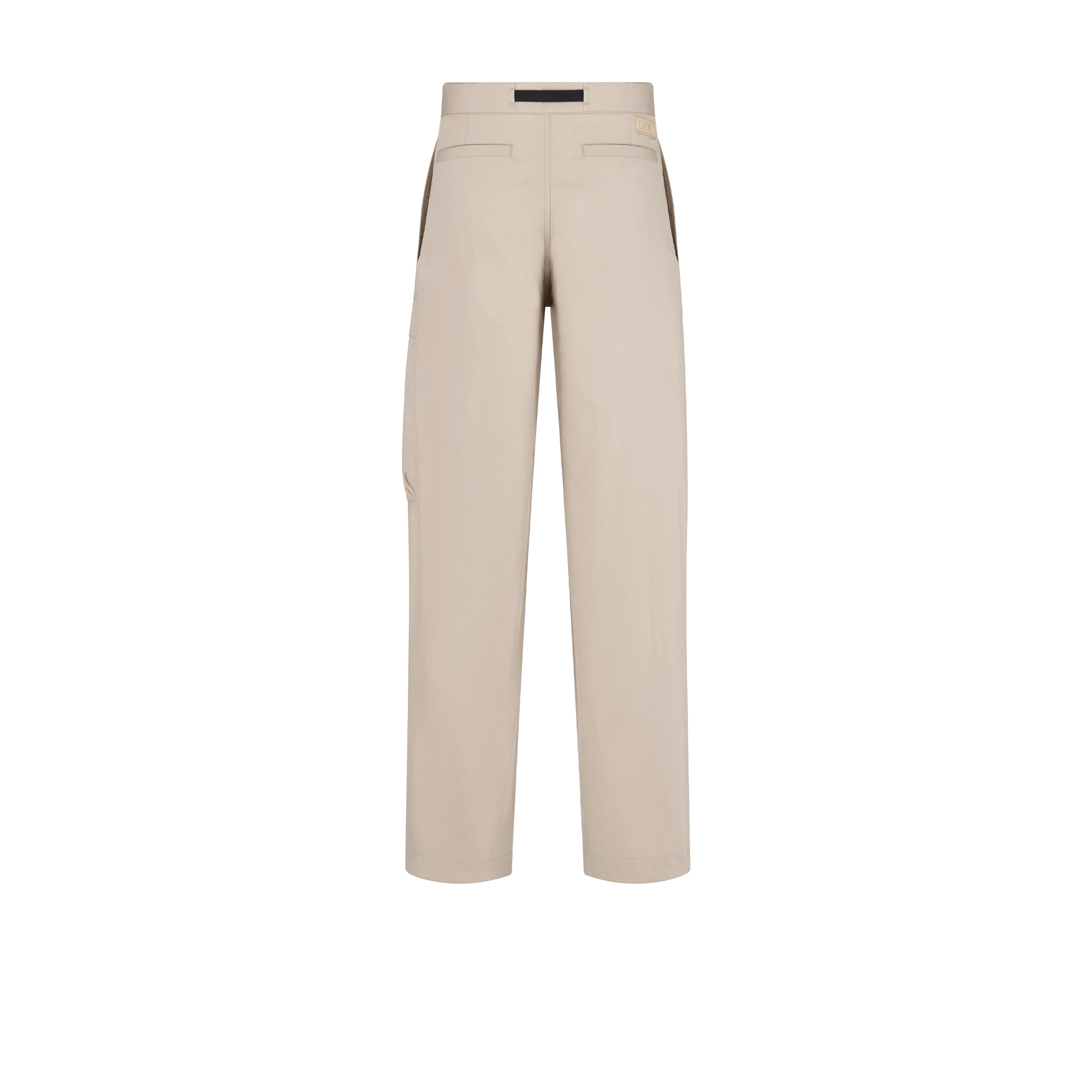 Cargo Pants with Saddle Pocket Beige Blended Cotton E08