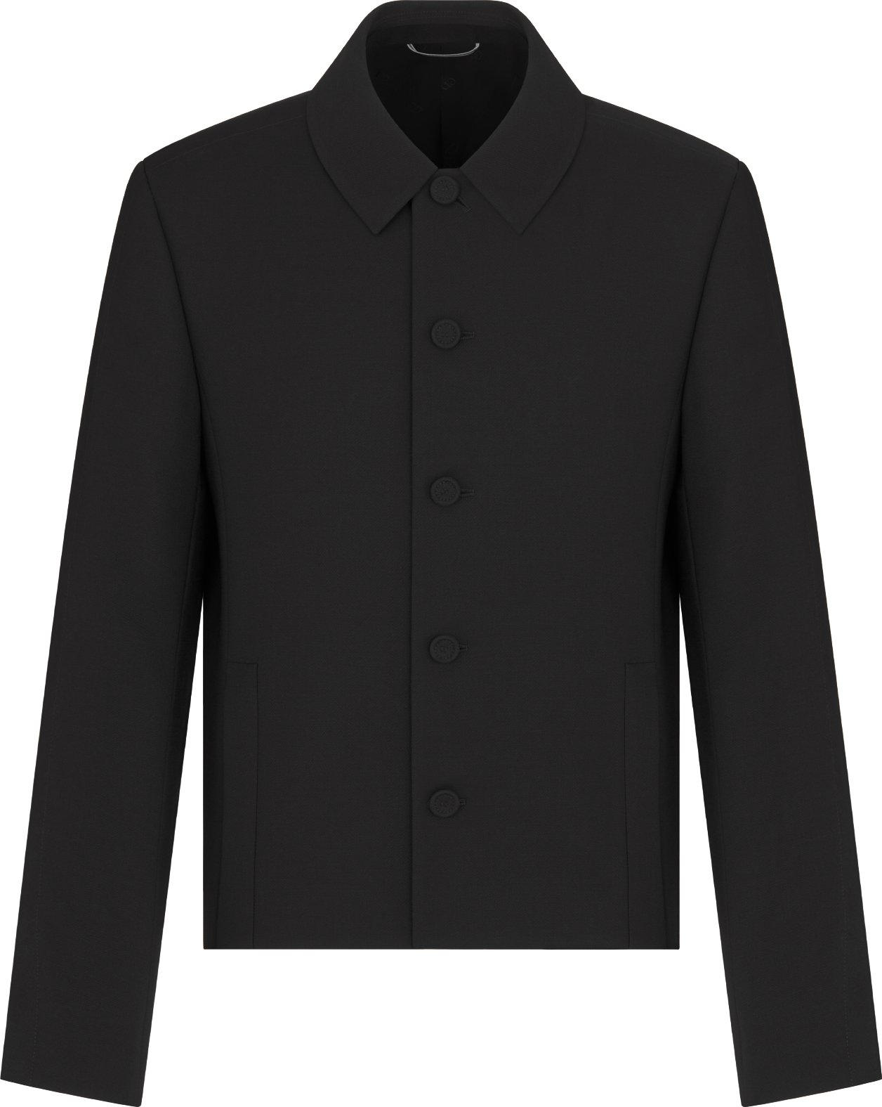 Cropped Jacket Black Virgin Wool and Mohair Barathea DIOR