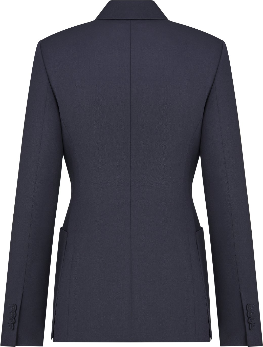 Bar Jacket with Oblique Closure Navy Blue Virgin Wool Twill DIOR