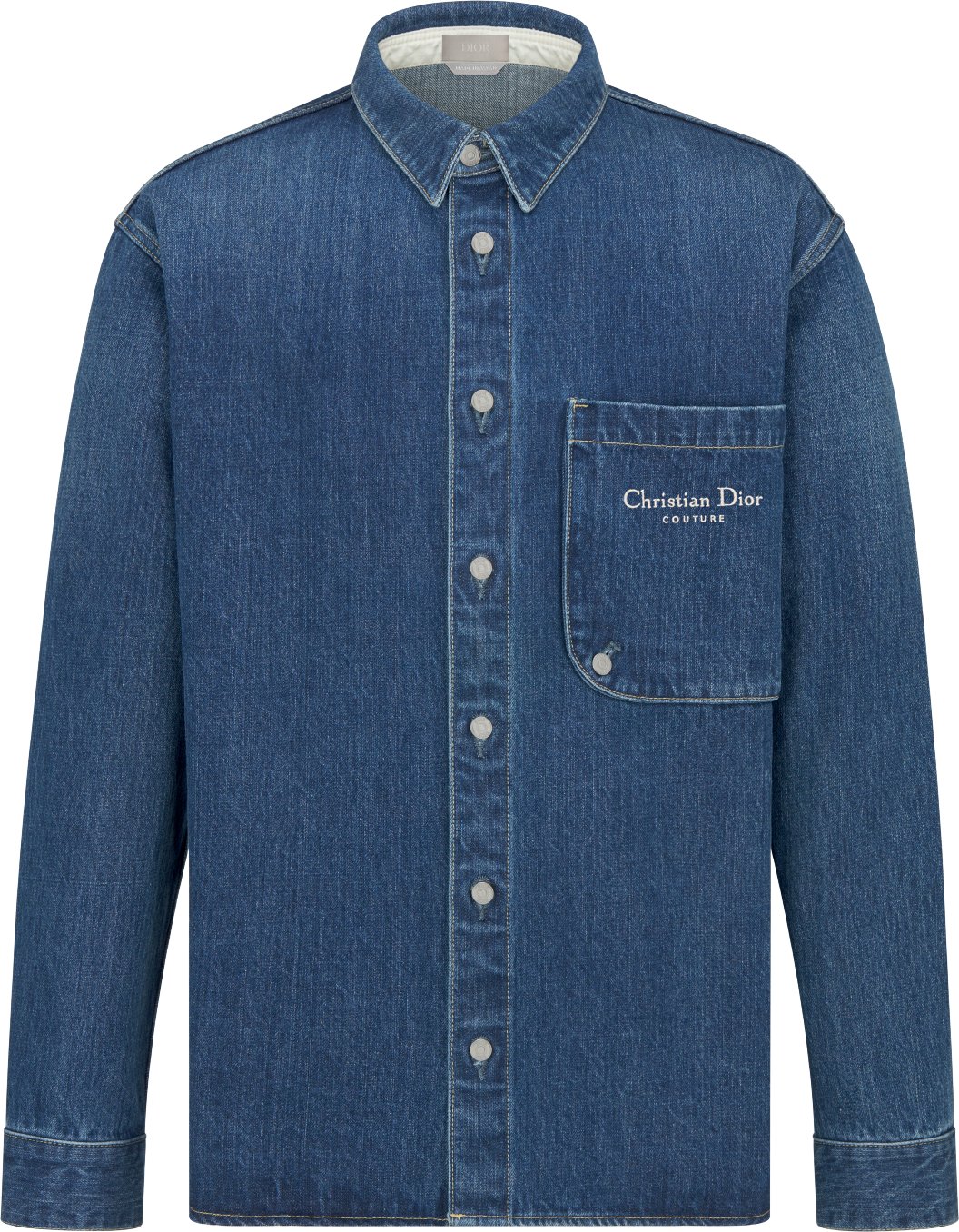 Giacca camicia Christian Dior Couture Denim di cotone blu DIOR