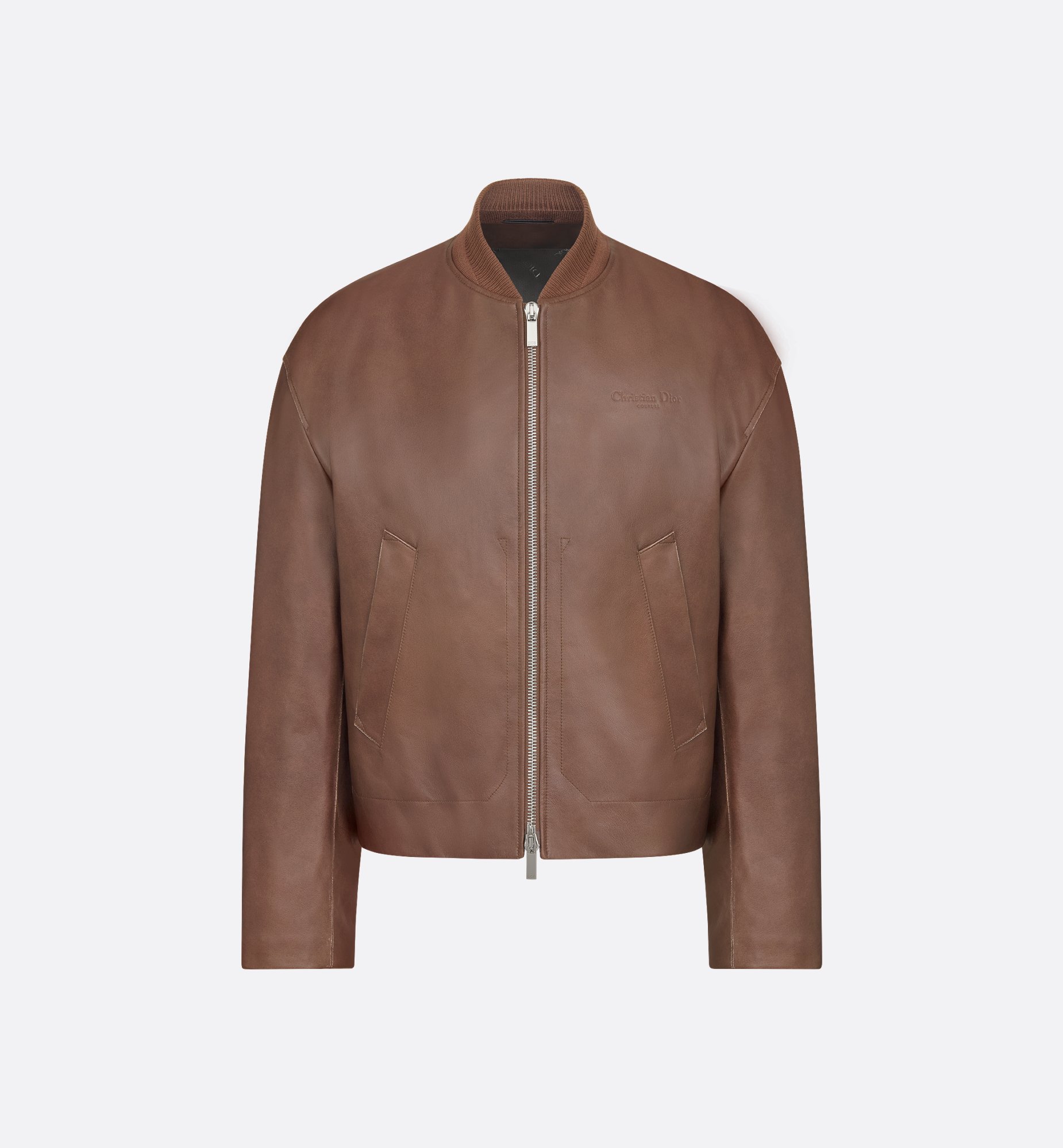 Christian Dior Couture Bomber Jacket Brown Calfskin | DIOR Christian Dior Couture Bomber Jacket Brown Calfskin | DIOR