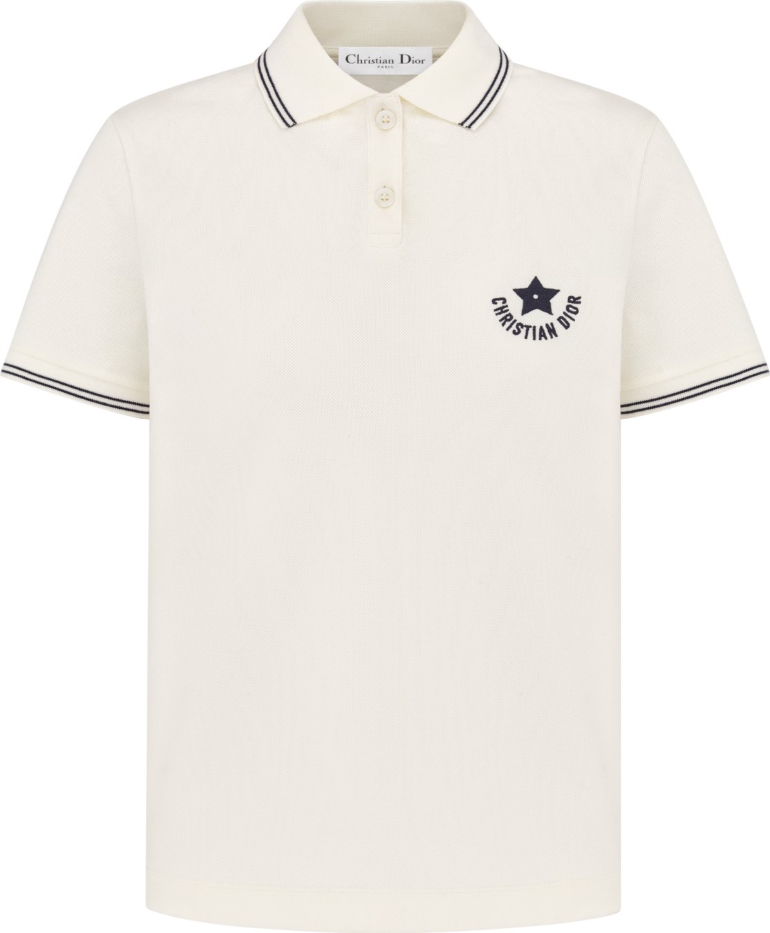 Dioriviera Polo Shirt White Cotton Blend Jersey DIOR