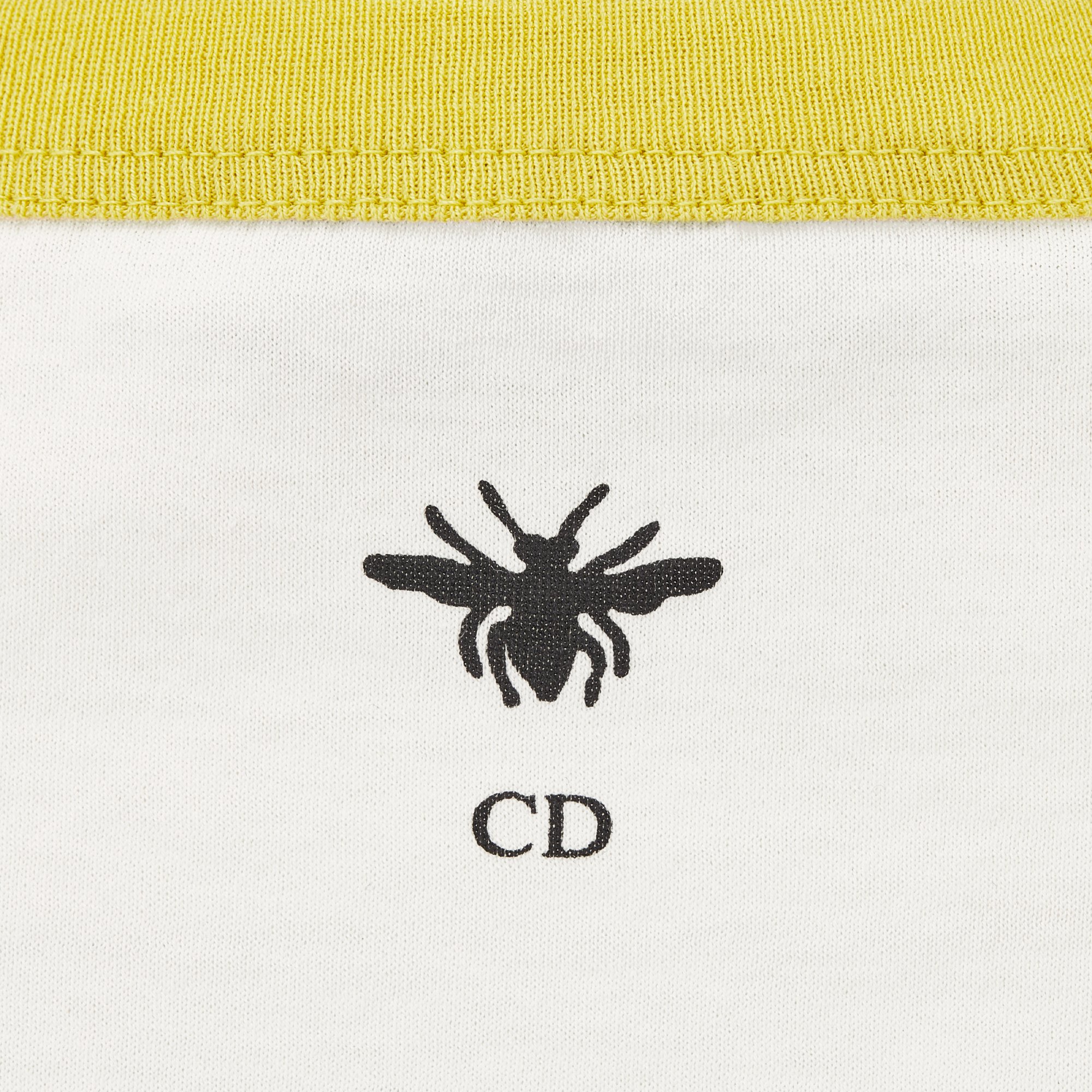 Dioriviera T Shirt Ecru and Lemon Yellow Cotton Jersey DIOR