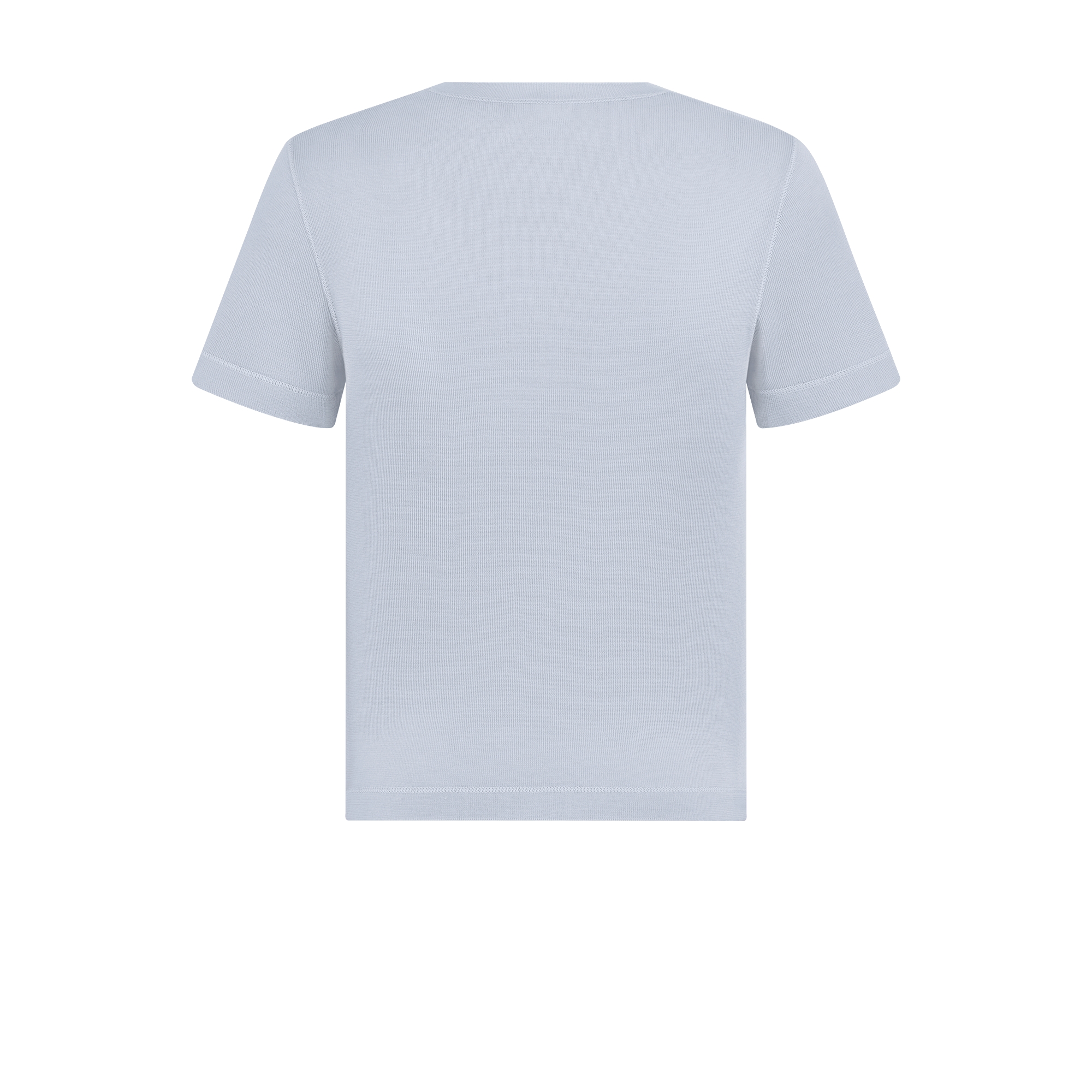 Short-Sleeved Sweater Blue Cashmere and Silk Knit | DIOR