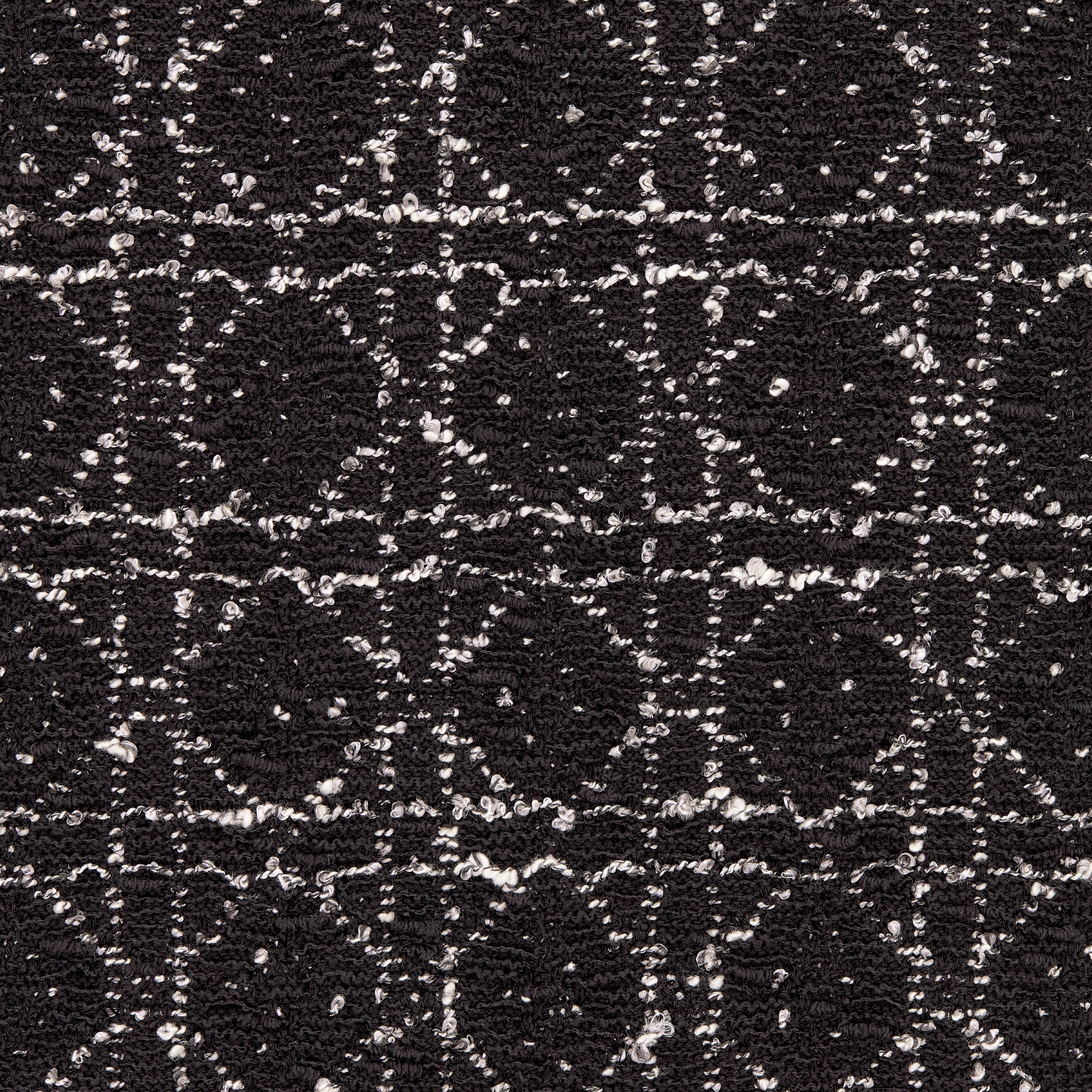 Blusa Macrocannage com mangas curtas Tweed de seda e algodão técnico preto e branco E09