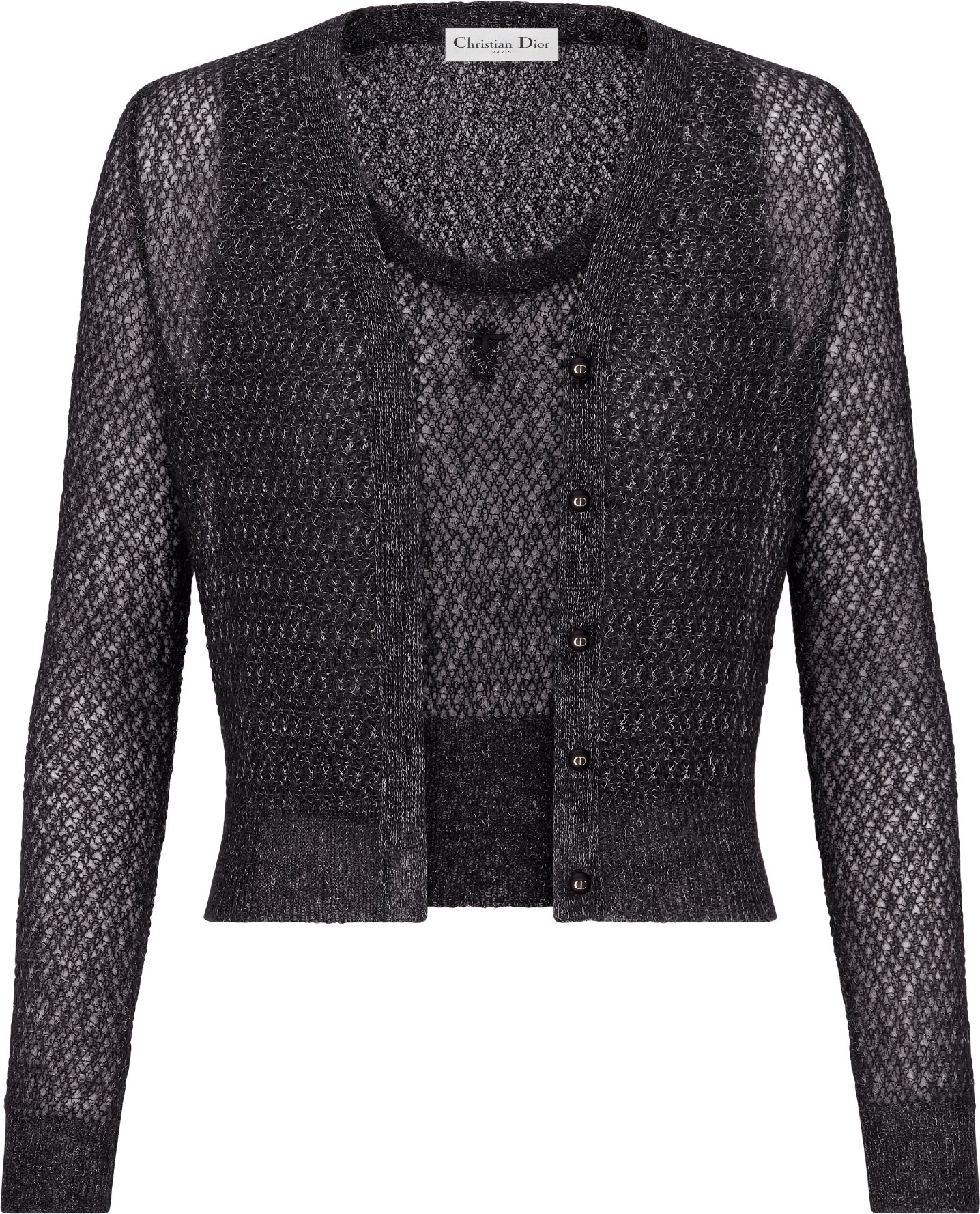 Twinset Black Mohair Alpaca and Silk Blend Knit DIOR