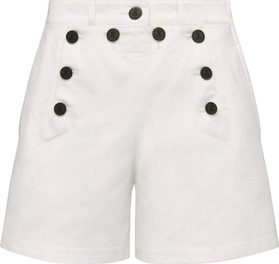 White sailor shorts top