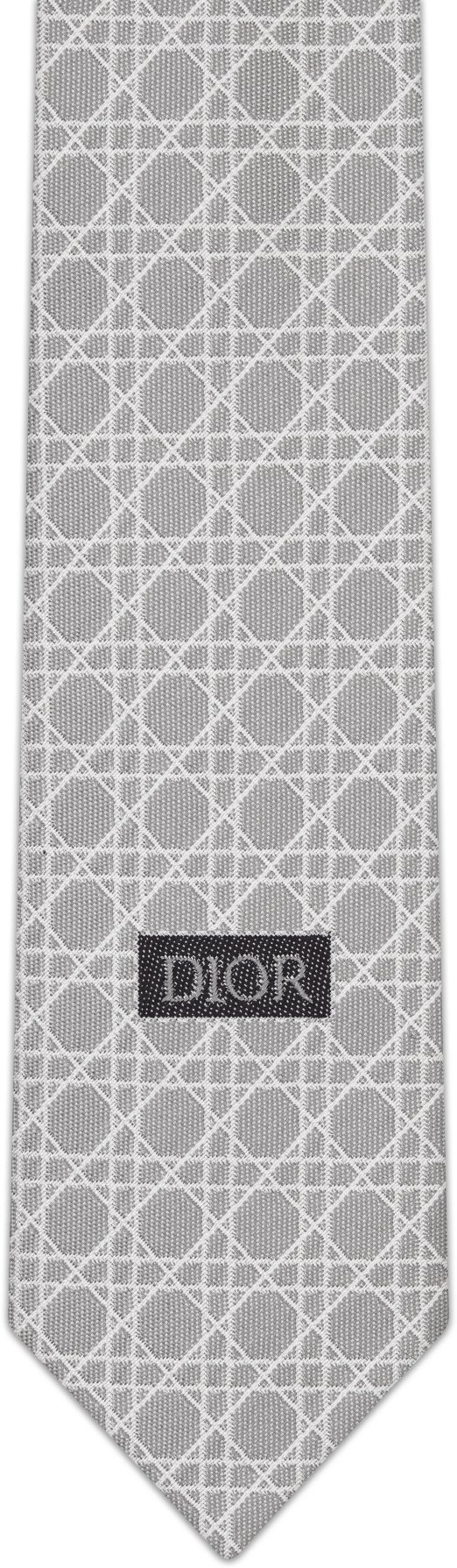 【公式】Dior - メンズ - ネクタイ カナージュ シルク - サイズ U - グレー - ディオール オンライン ブティック