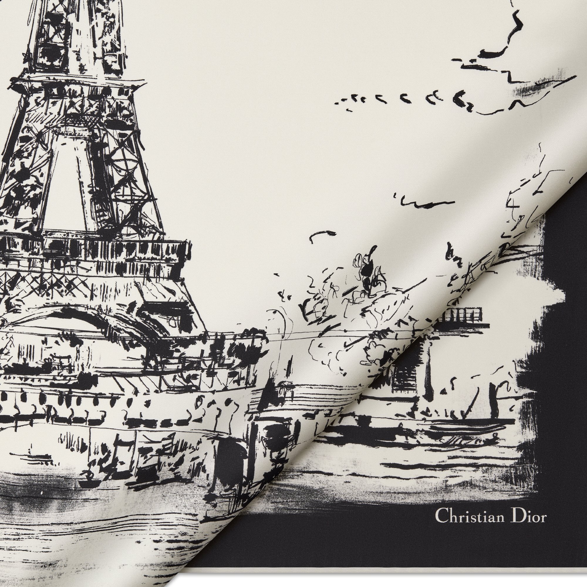 dior クリスチャンディオールパリ街地図風景 柄スカーフ - バンダナ 
